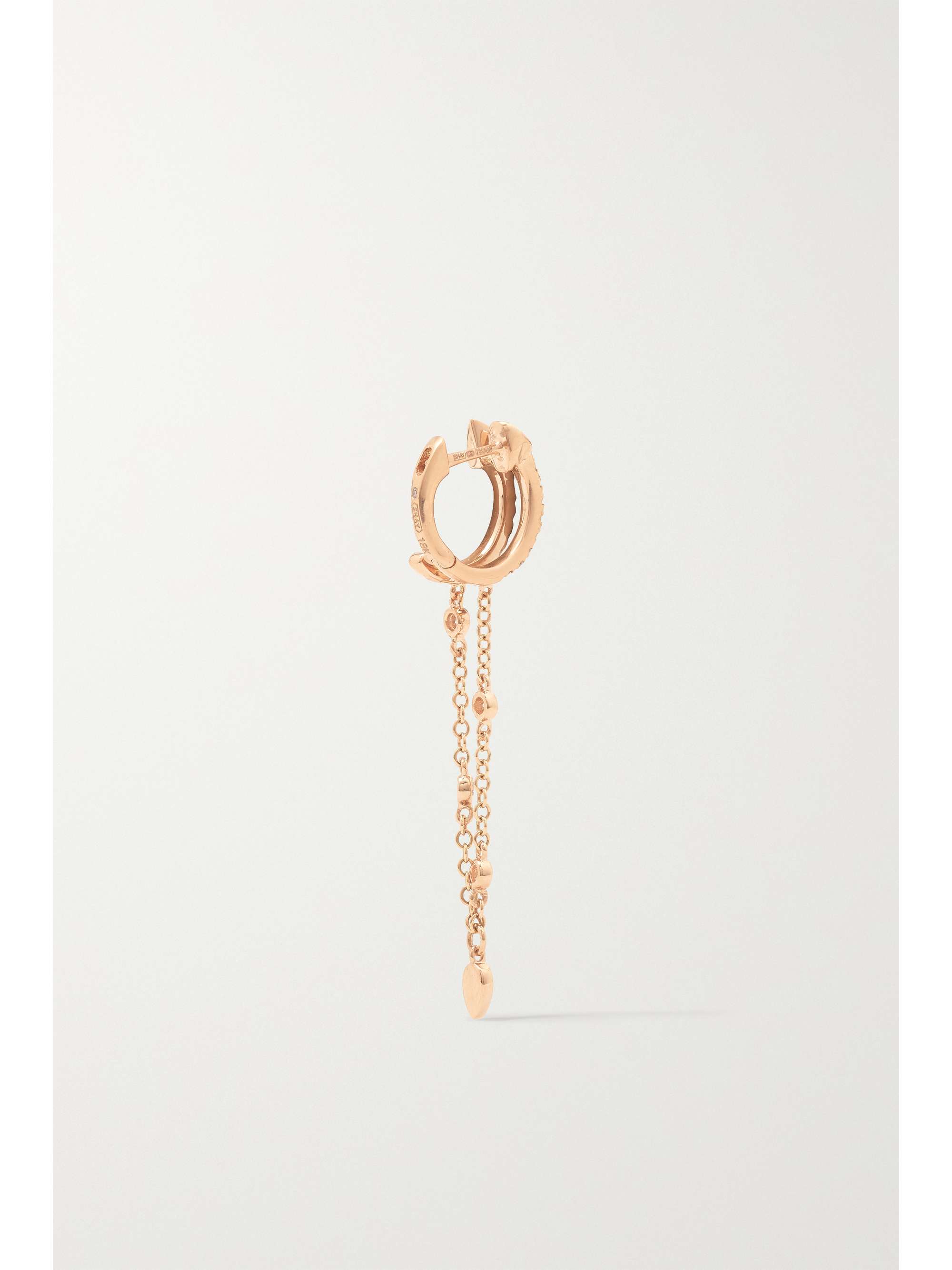 SHAY 18-karat rose gold diamond hoop earrings