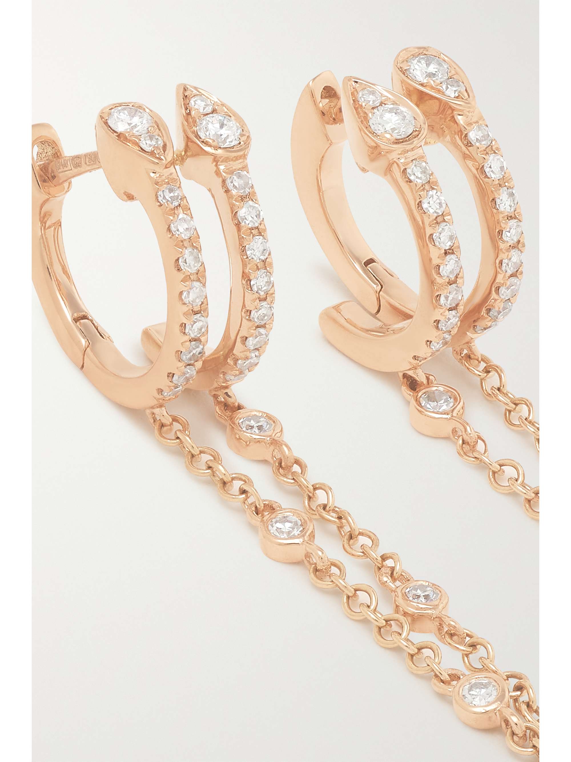 SHAY 18-karat rose gold diamond hoop earrings