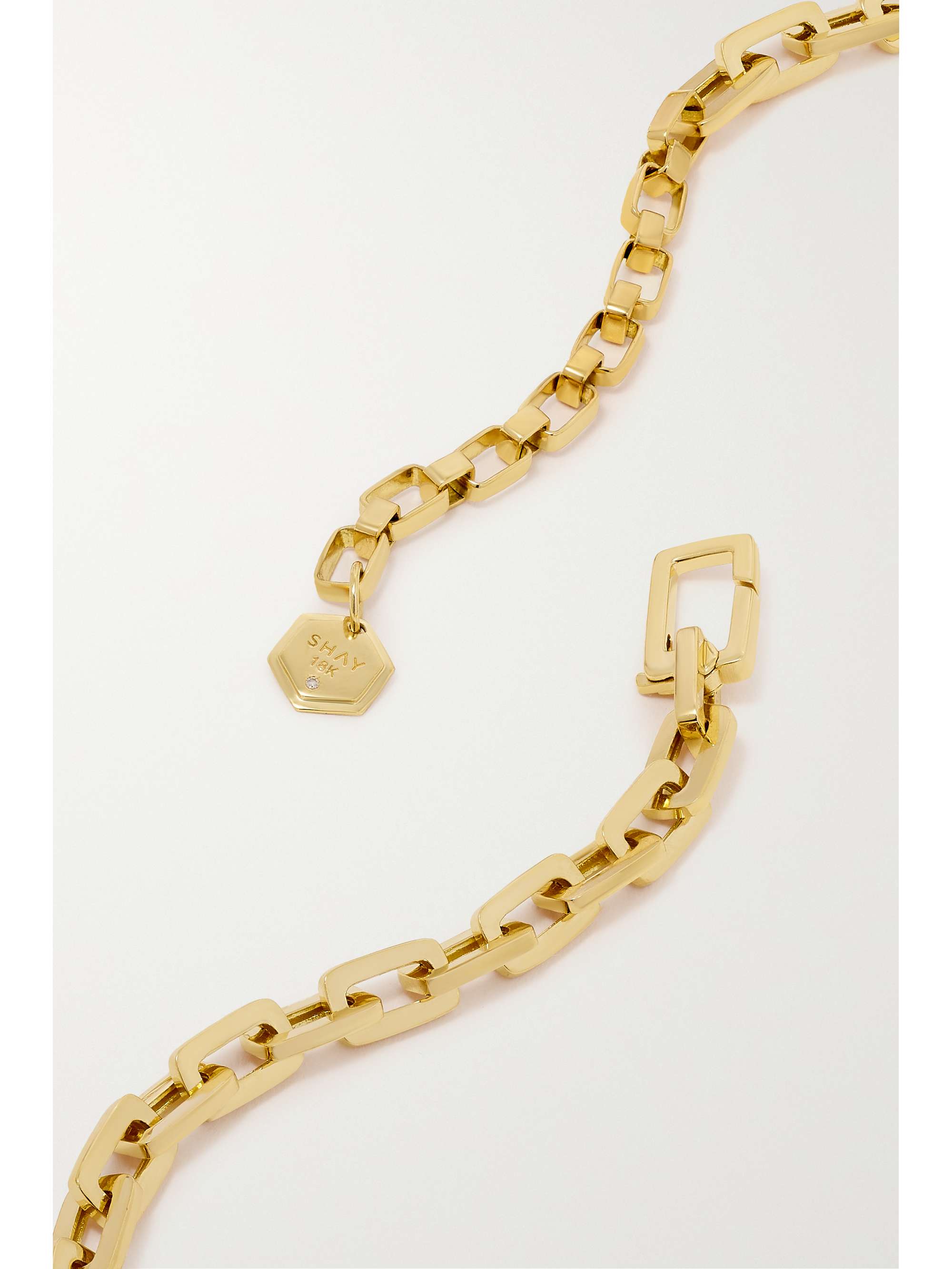 SHAY Mini Deco Link 18-karat gold necklace