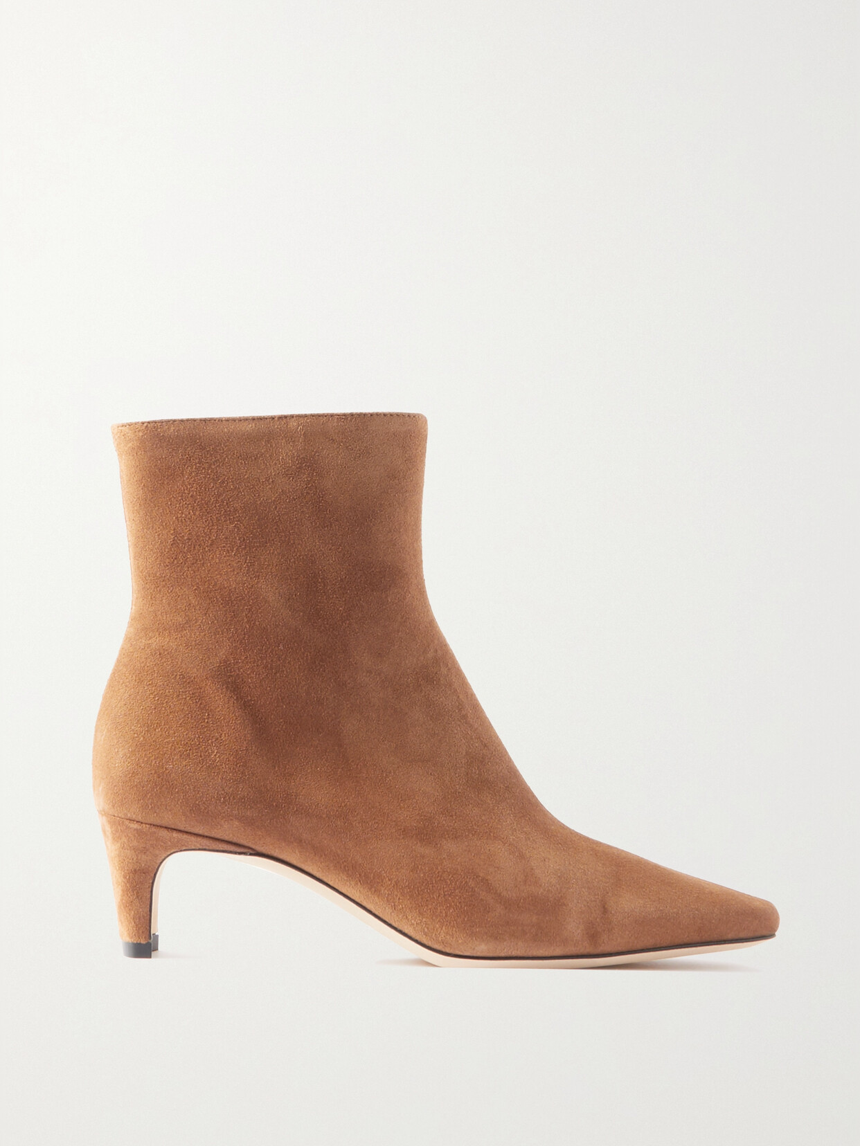 Staud Wally Suede Ankle Boots In Tan