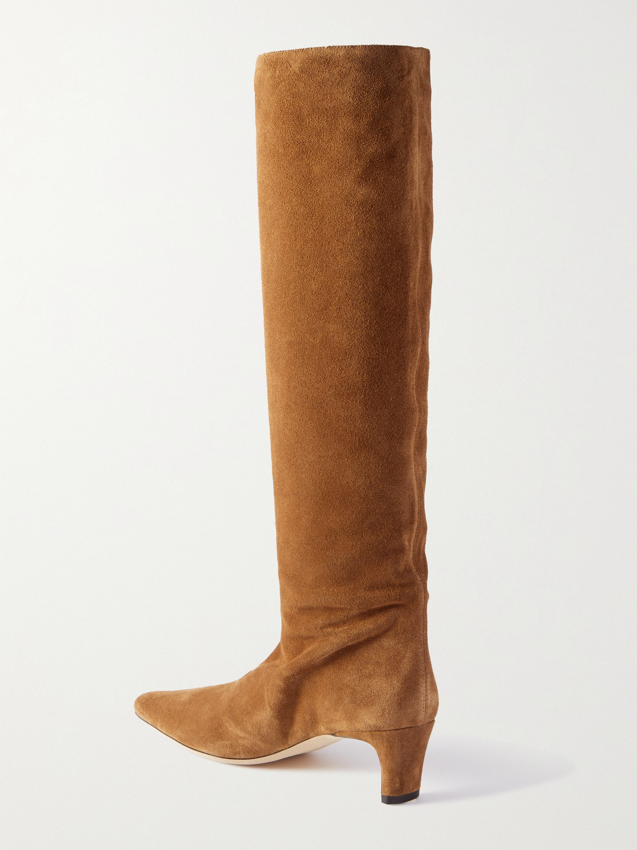 Shop Staud Wally Suede Knee Boots In Brown