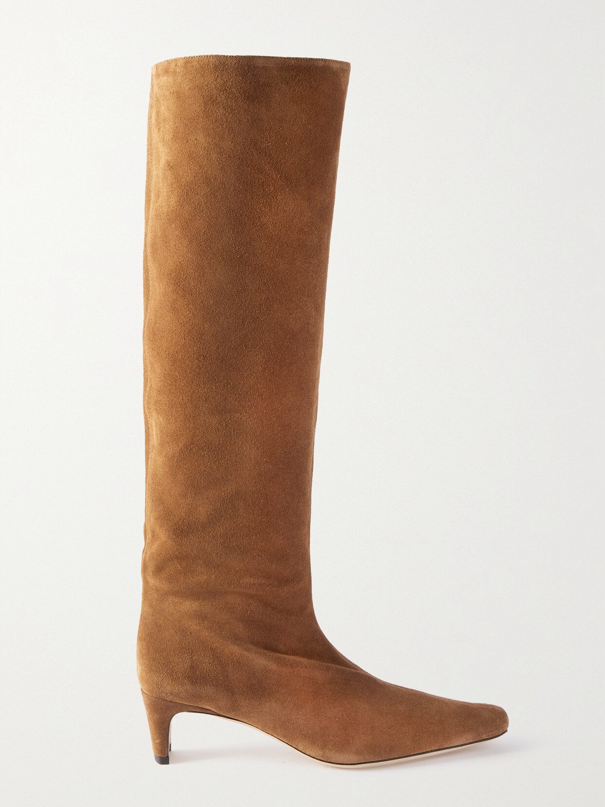 Shop Staud Wally Suede Knee Boots In Brown