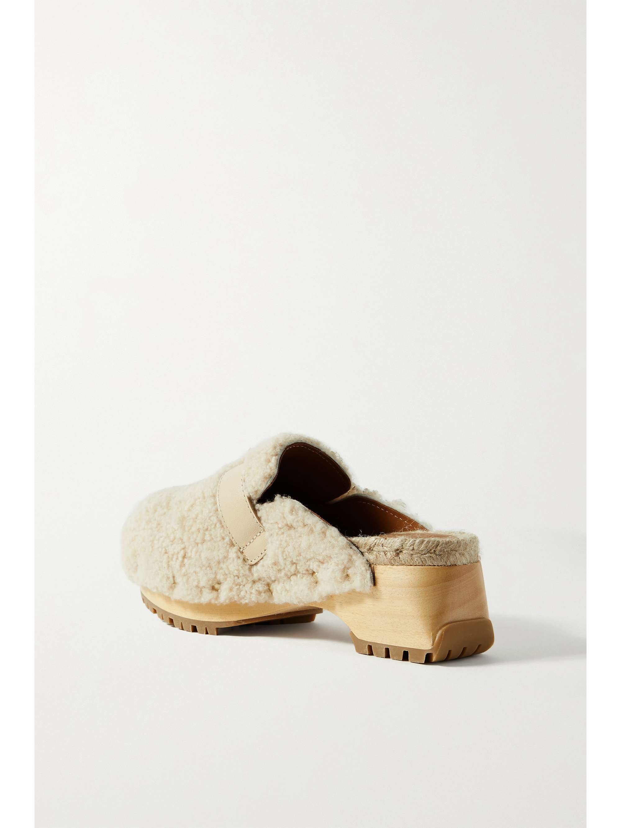 SEE BY CHLOÉ Viviane buckled shearling clogs