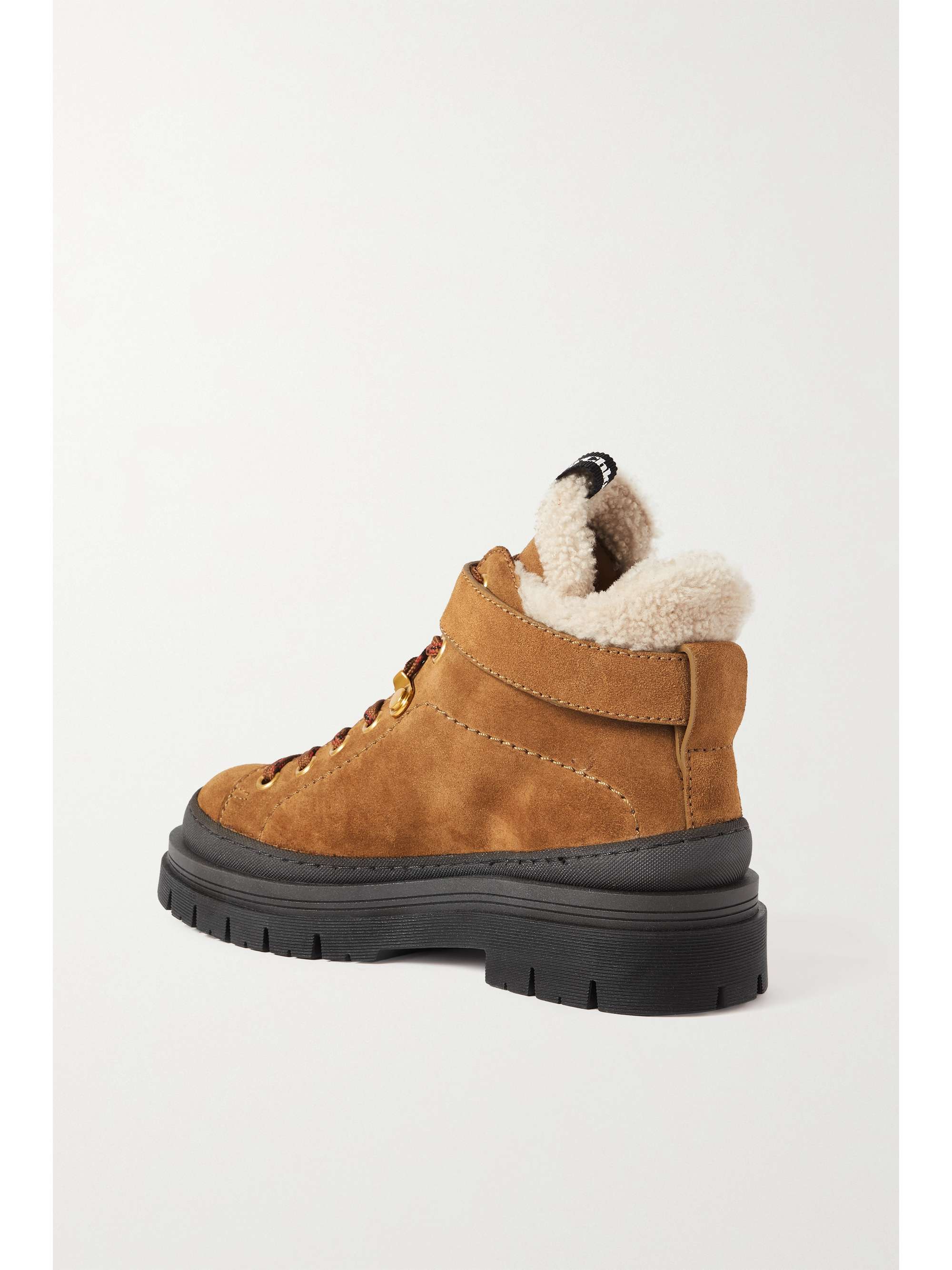 SEE BY CHLOÉ Jolya shearling-lined suede hiking boots