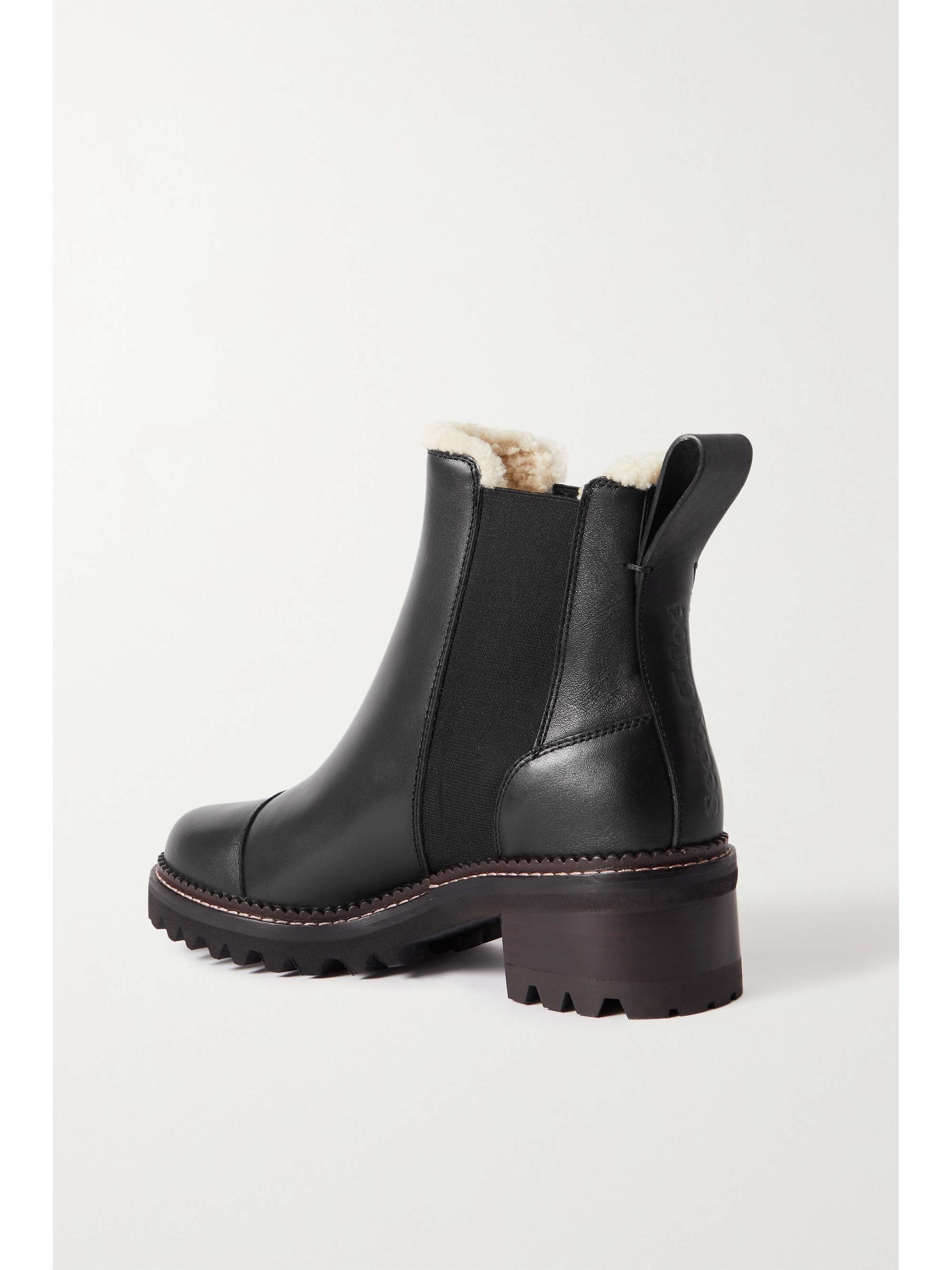 SEE BY CHLOÉ Mallory shearling-lined leather Chelsea boots