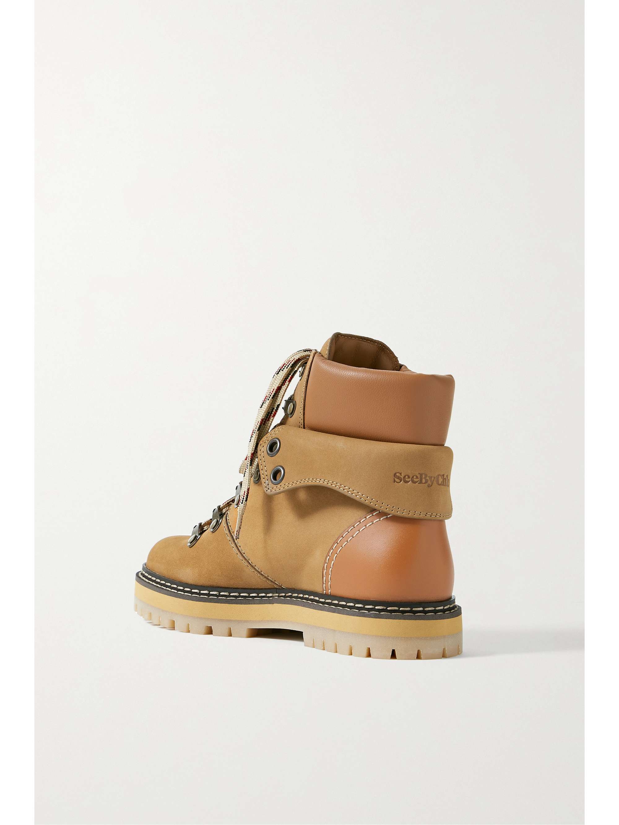 SEE BY CHLOÉ Eileen leather-trimmed nubuck ankle boots