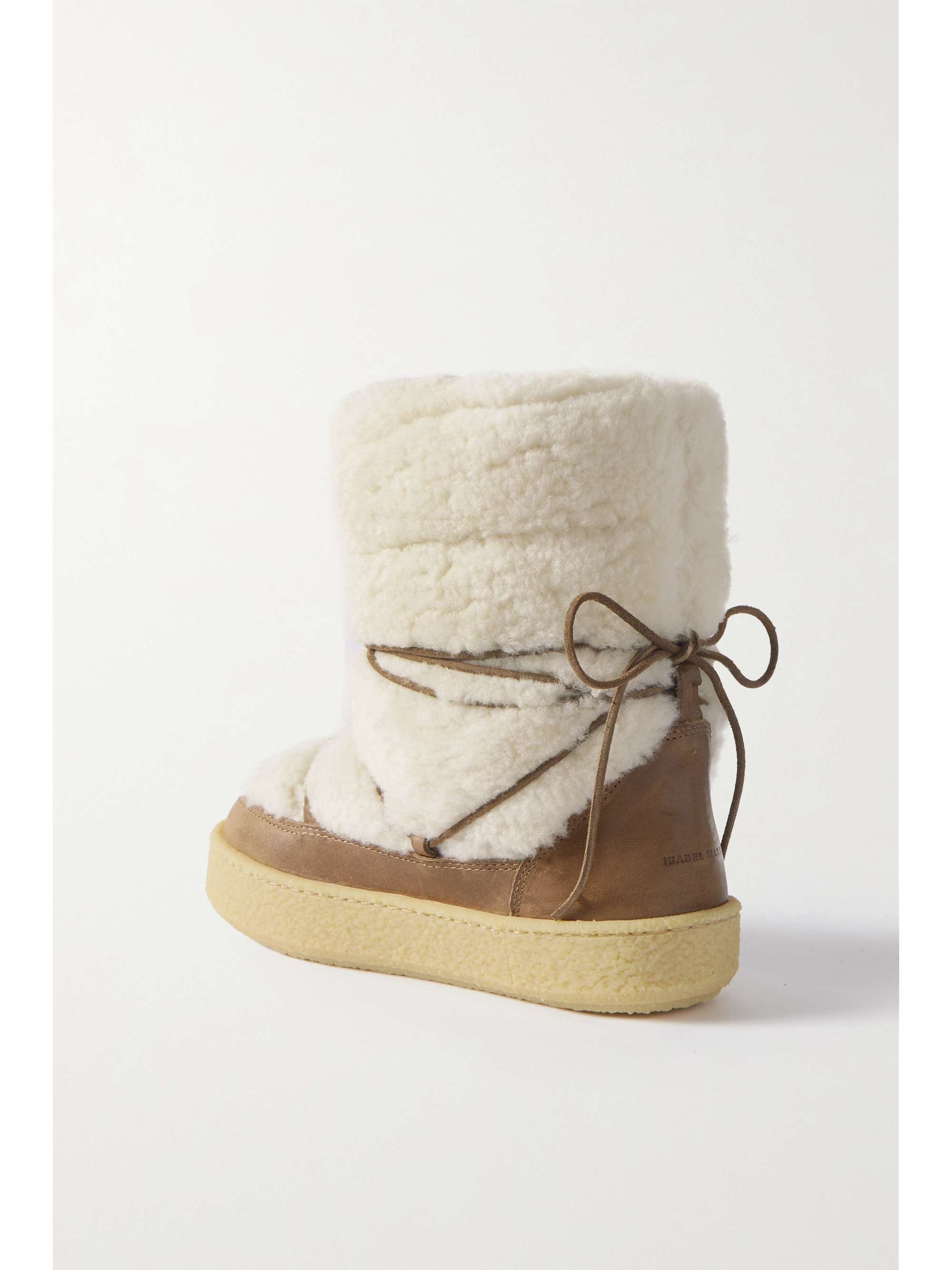 ISABEL MARANT Zimlee shearling and leather ankle boots