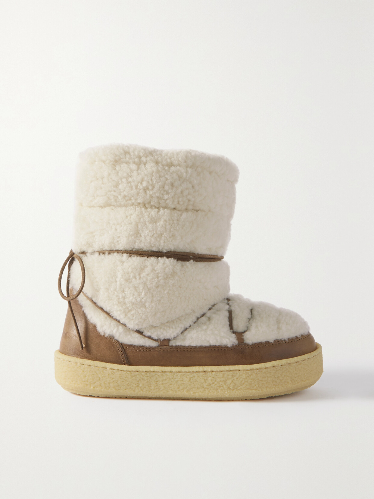 Isabel Marant Zimlee Shearling And Leather Ankle Boots