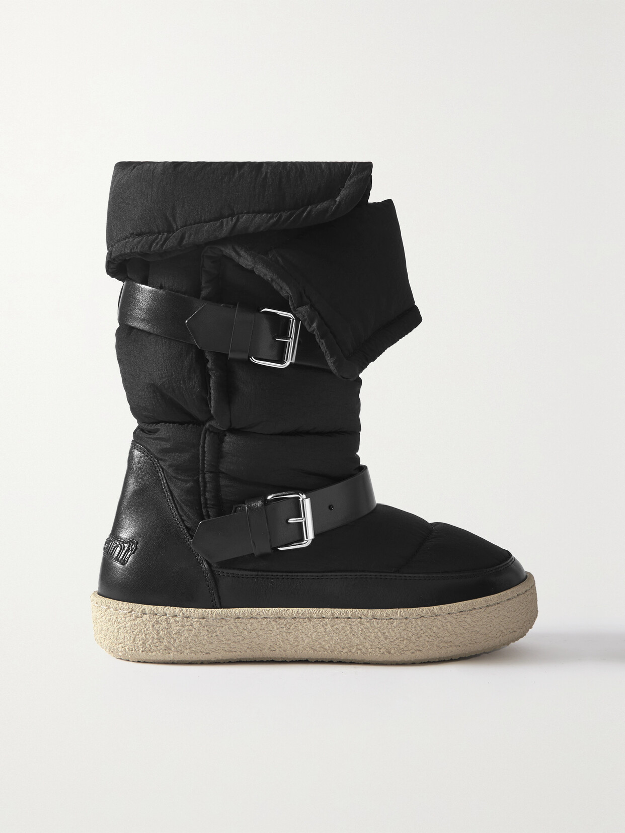 Isabel Marant - Zenora Logo-appliquéd Leather And Padded Shell Snow Boots - Black