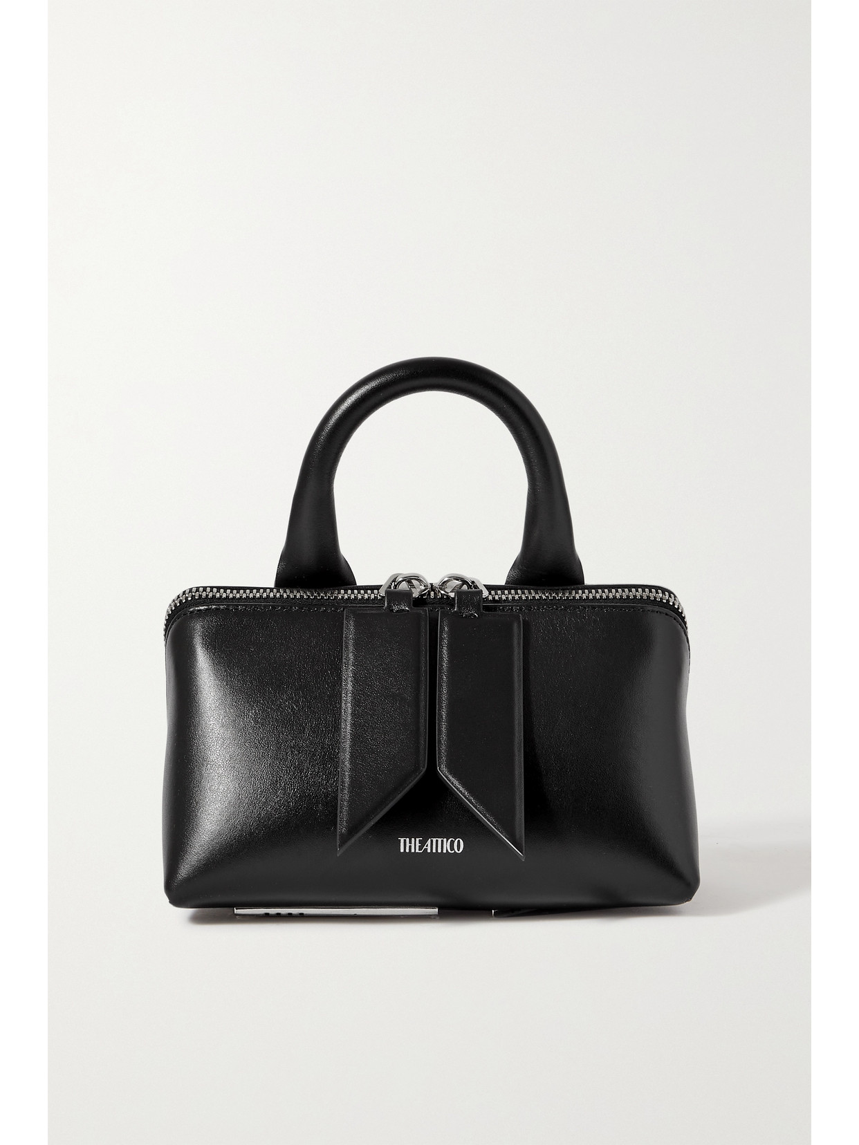 The Attico Friday Mini Leather Tote - Black