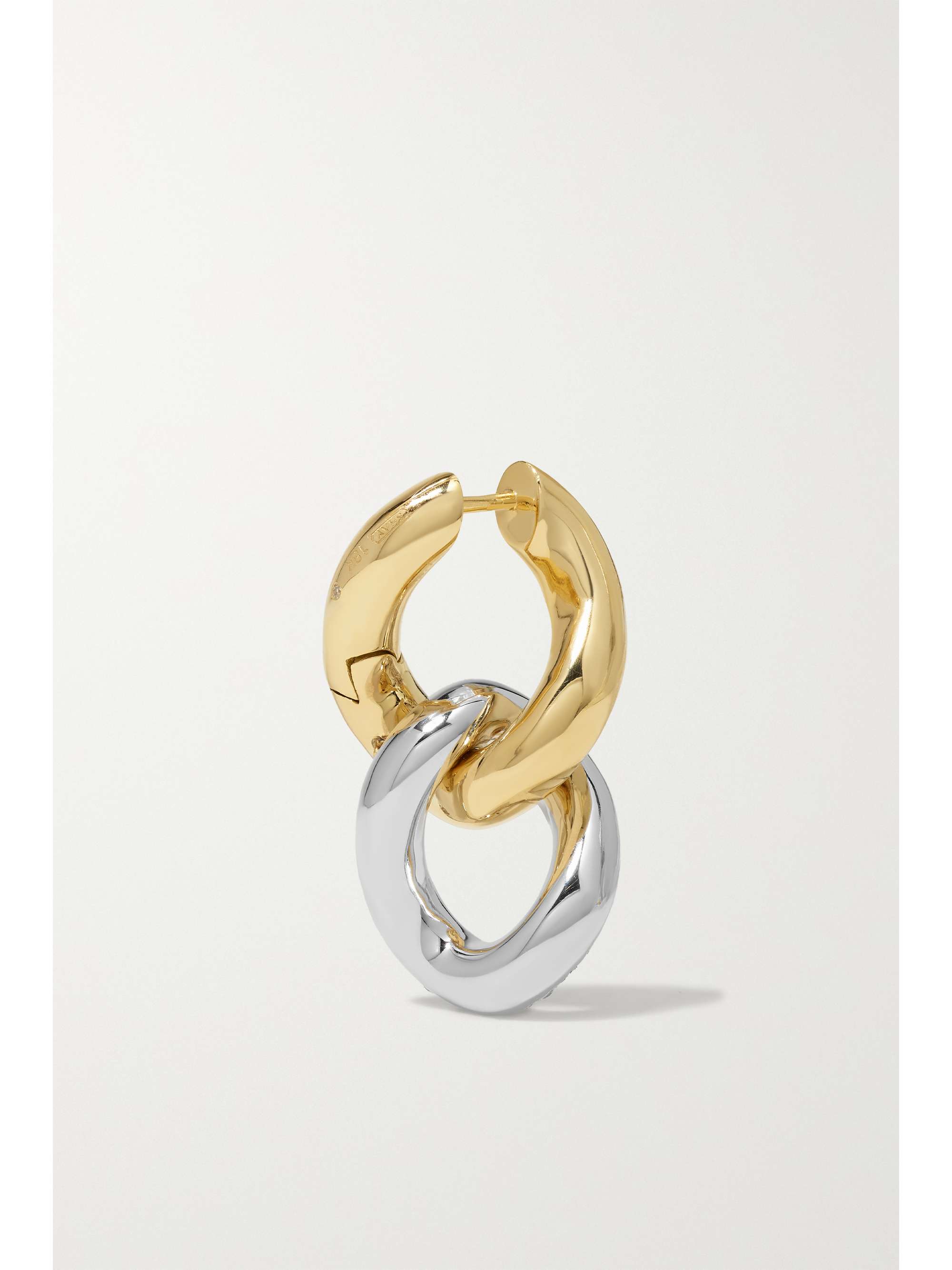 SHAY 18-karat yellow and white gold diamond earrings