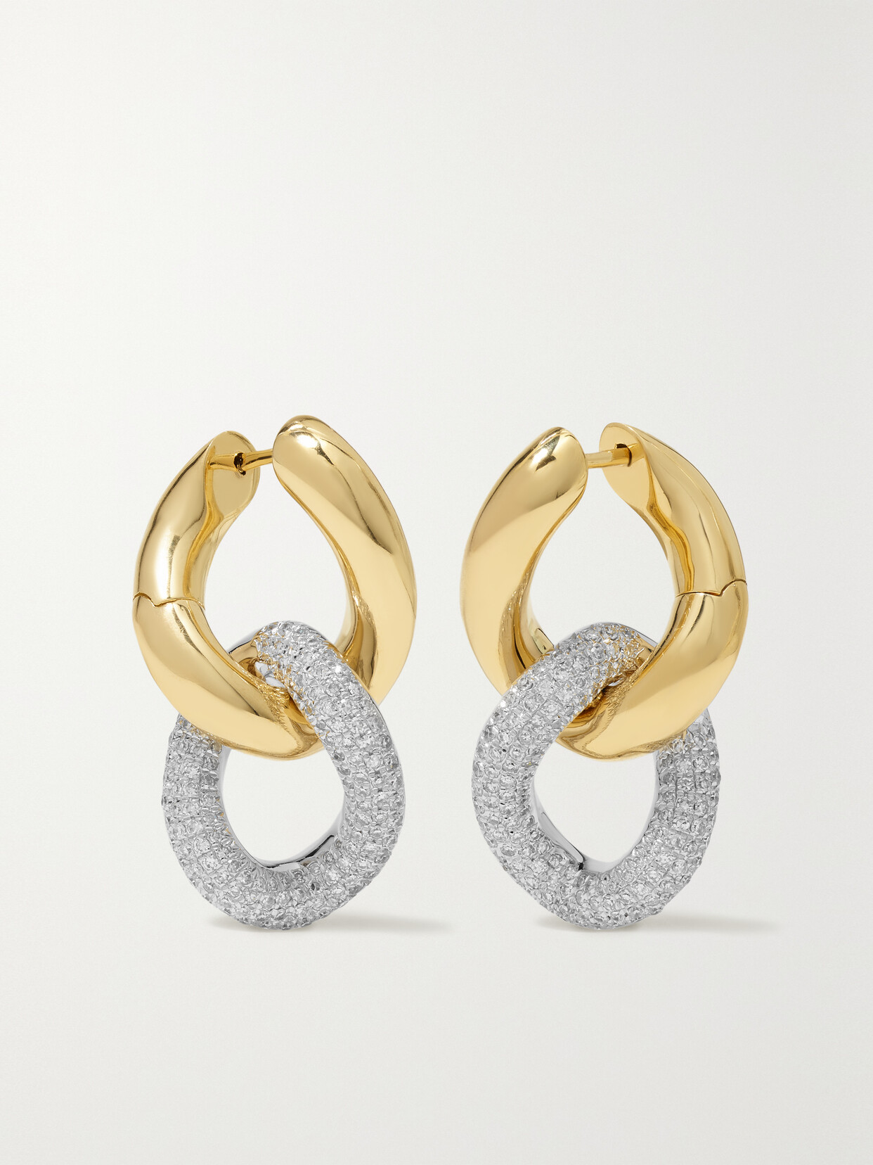 Shay 18-karat Yellow And White Gold Diamond Earrings