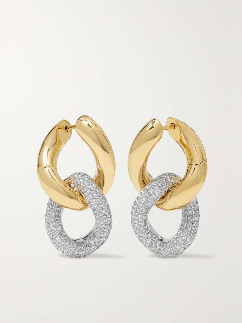 SHAY 18-karat Yellow And White Gold Diamond Earrings