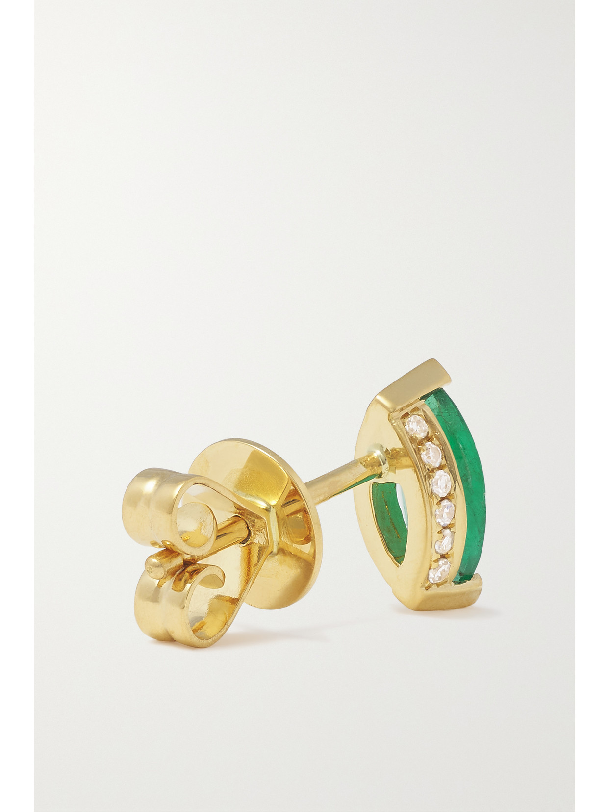 Shay 18-karat Gold, Emerald And Diamond Earrings In Gold