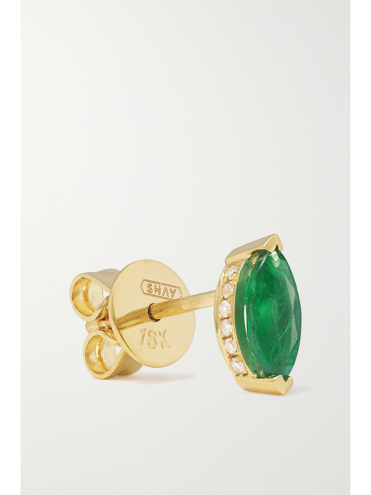 Shay 18-karat Gold, Emerald And Diamond Earrings In Gold