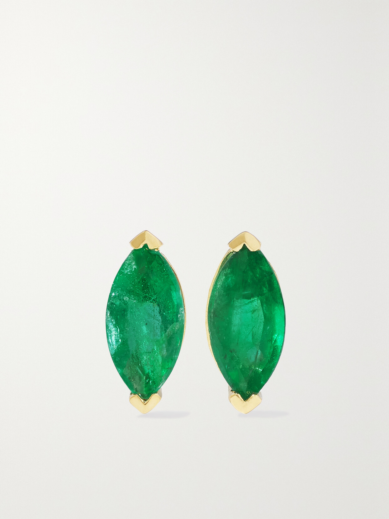 Shay 18-karat Gold, Emerald And Diamond Earrings