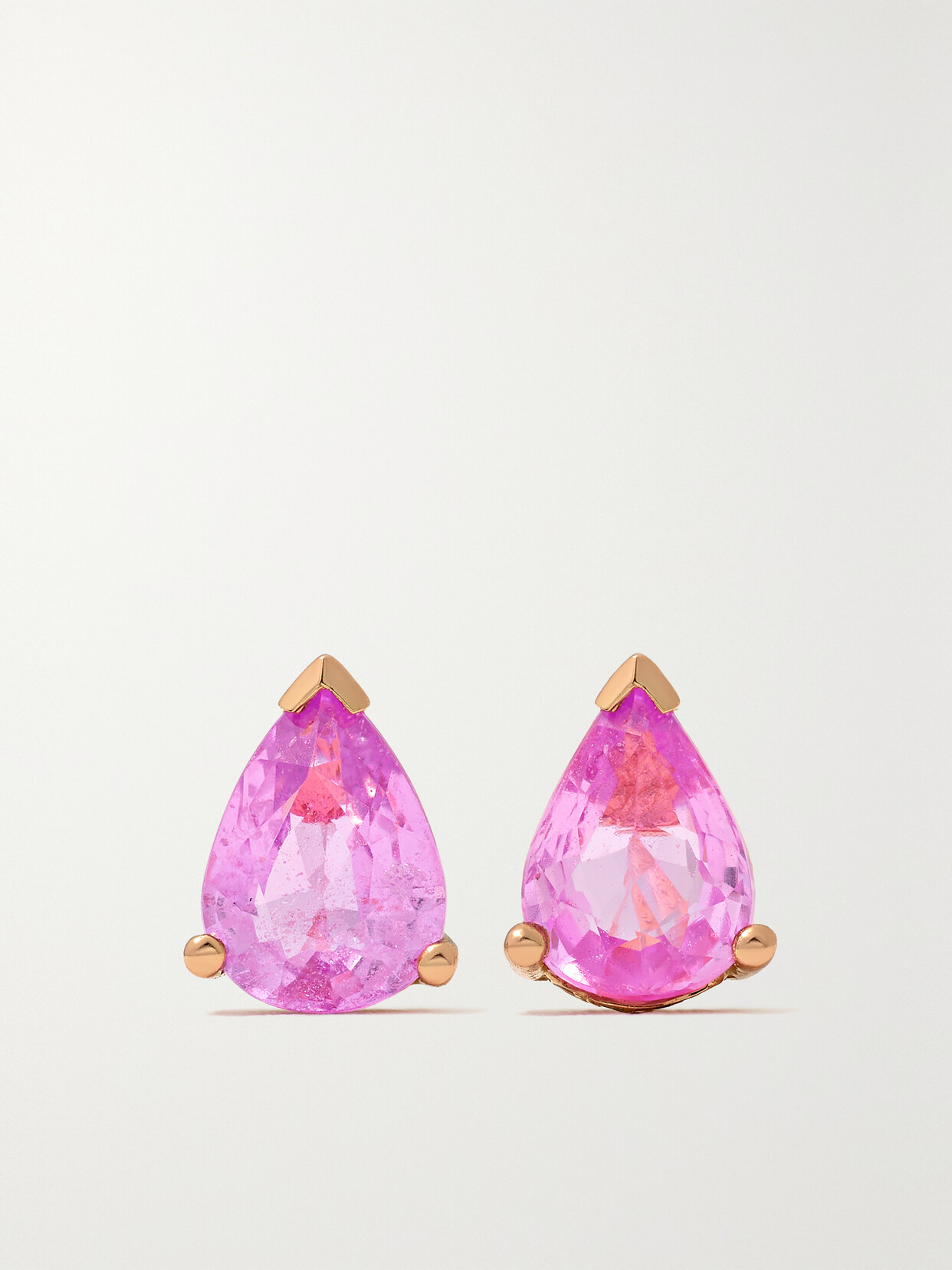 SHAY - 18-karat Rose Gold, Sapphire And Diamond Earrings - Pink