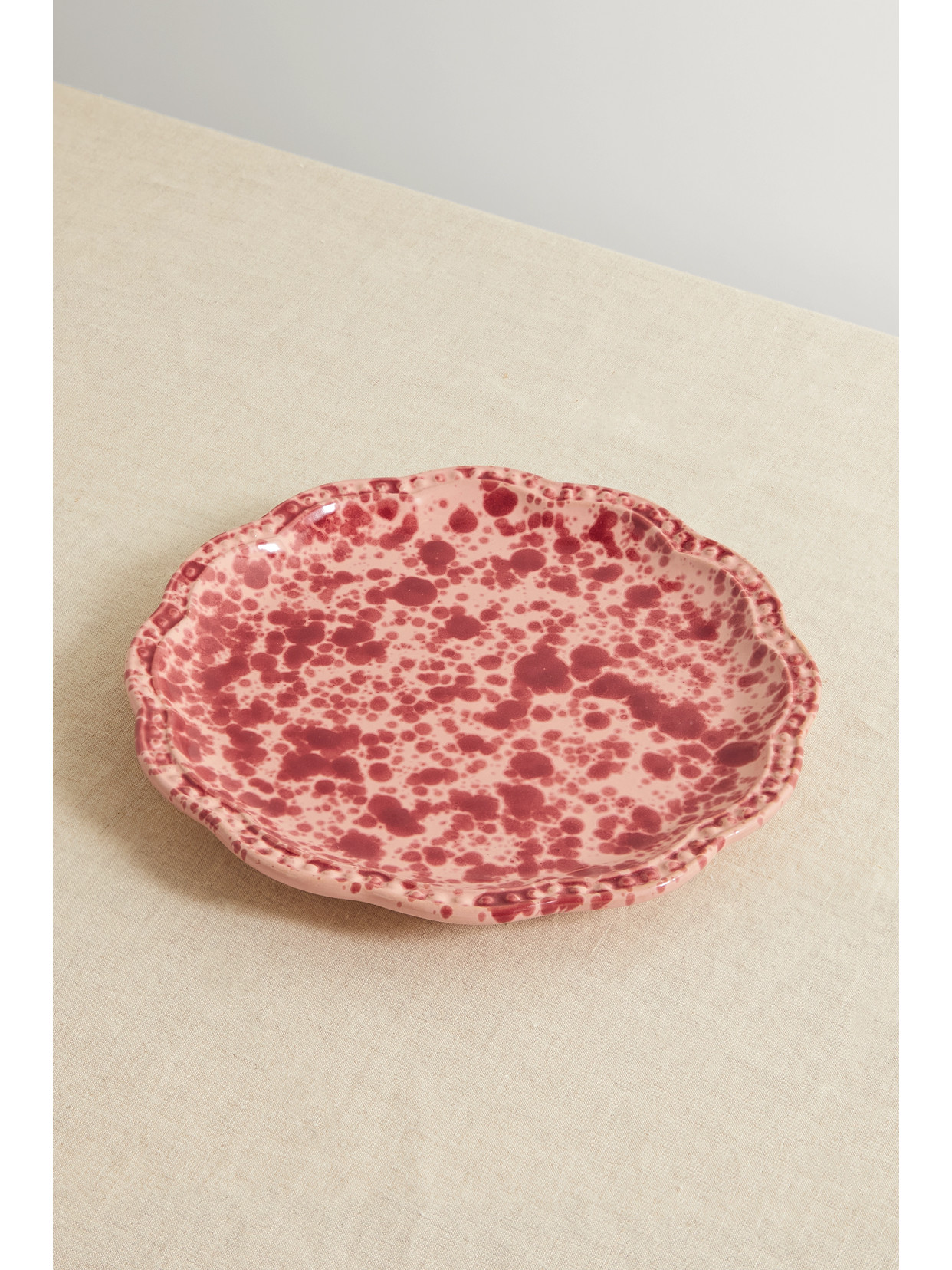 Cabana - Speckled Ceramic Dessert Plate - Pink