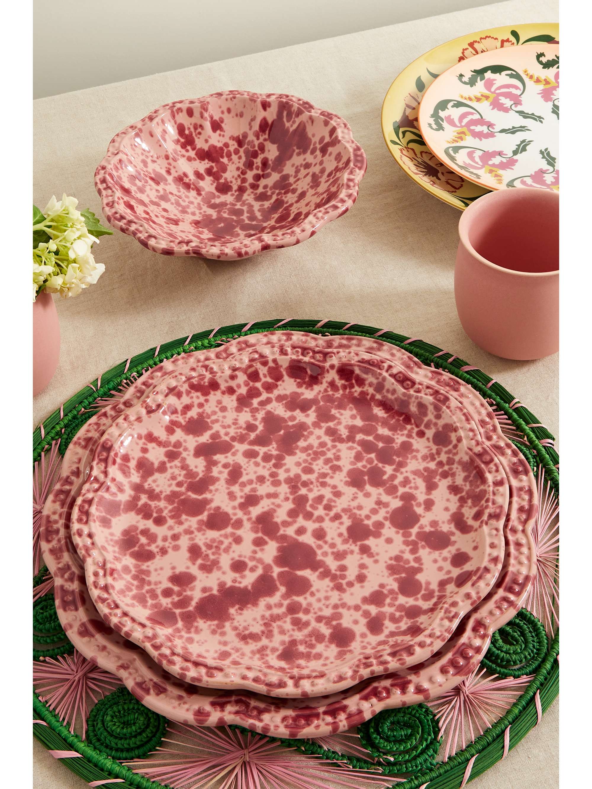CABANA Speckled ceramic dessert plate