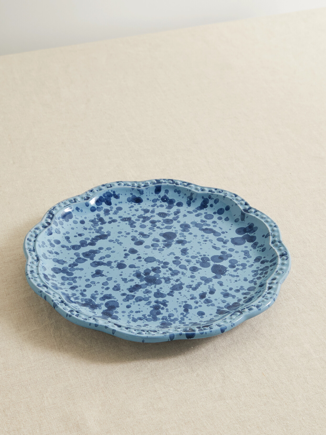 Cabana - Speckled Ceramic Dessert Plate - Blue