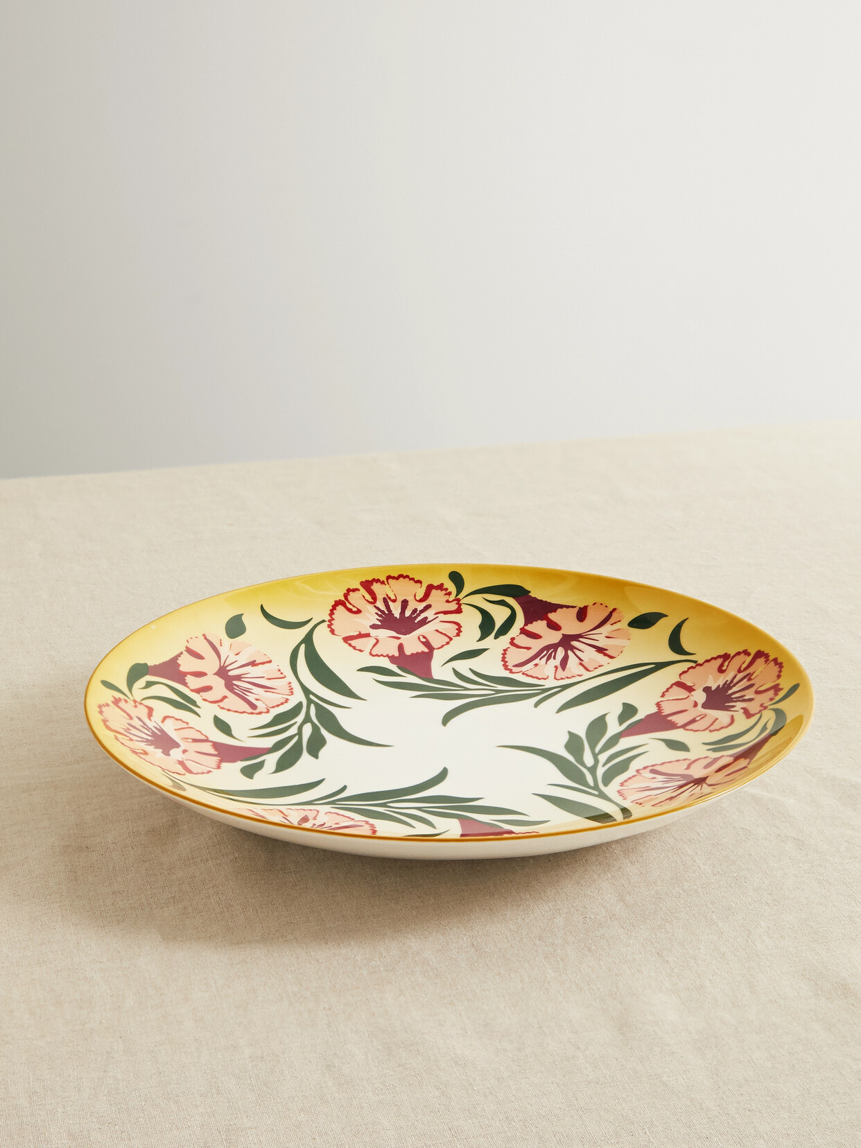 Cabana - + Ginori 1735 Olga 27cm Glazed Ceramic Dinner Plate - Yellow