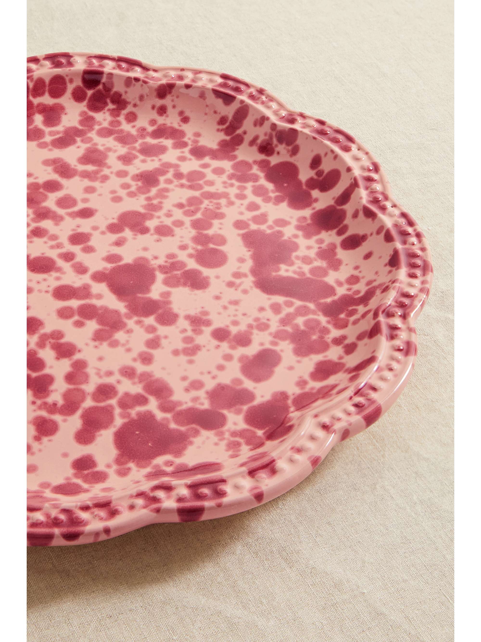 CABANA Speckled ceramic dinner plate