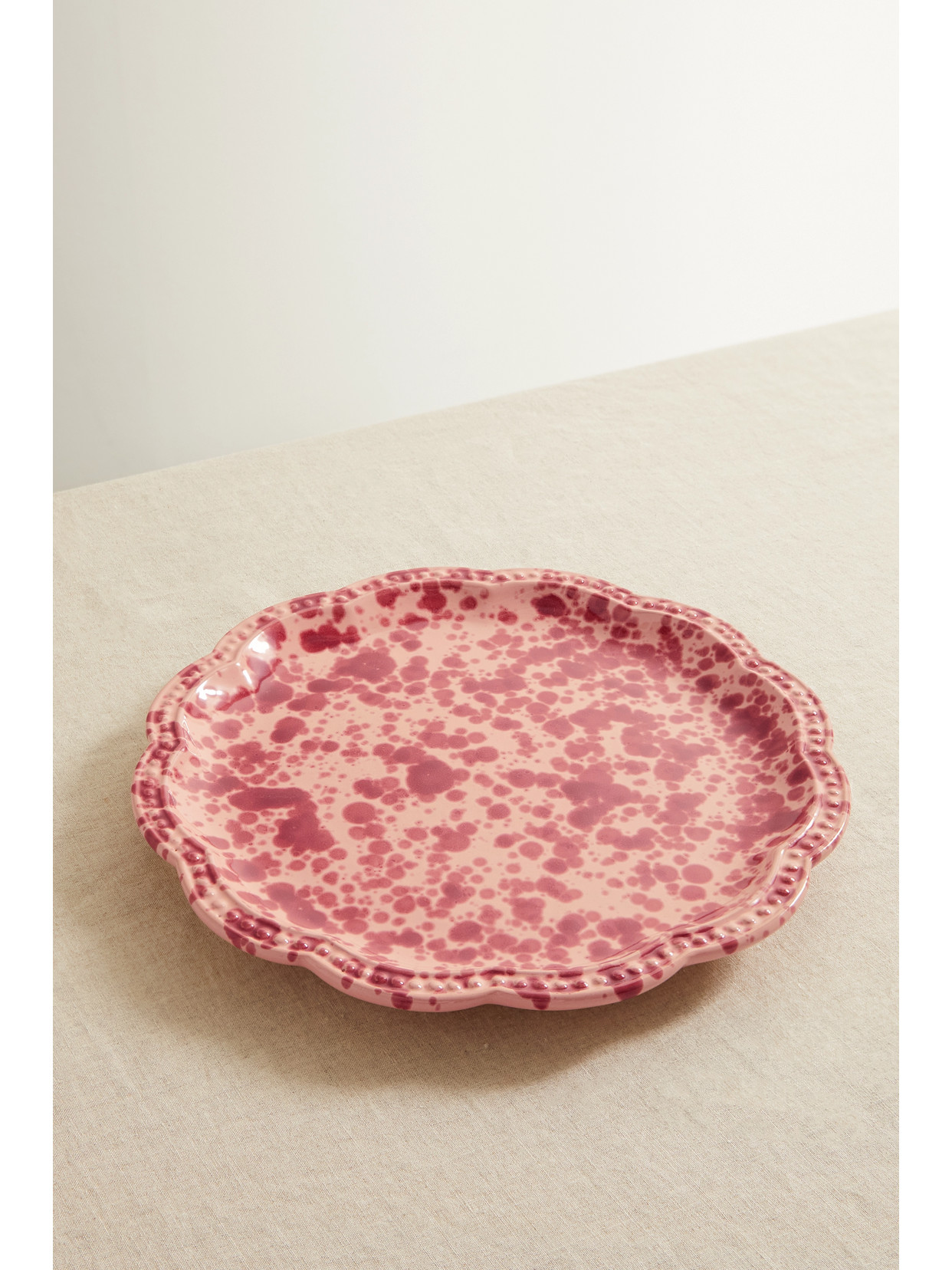 Cabana - Speckled Ceramic Dinner Plate - Pink