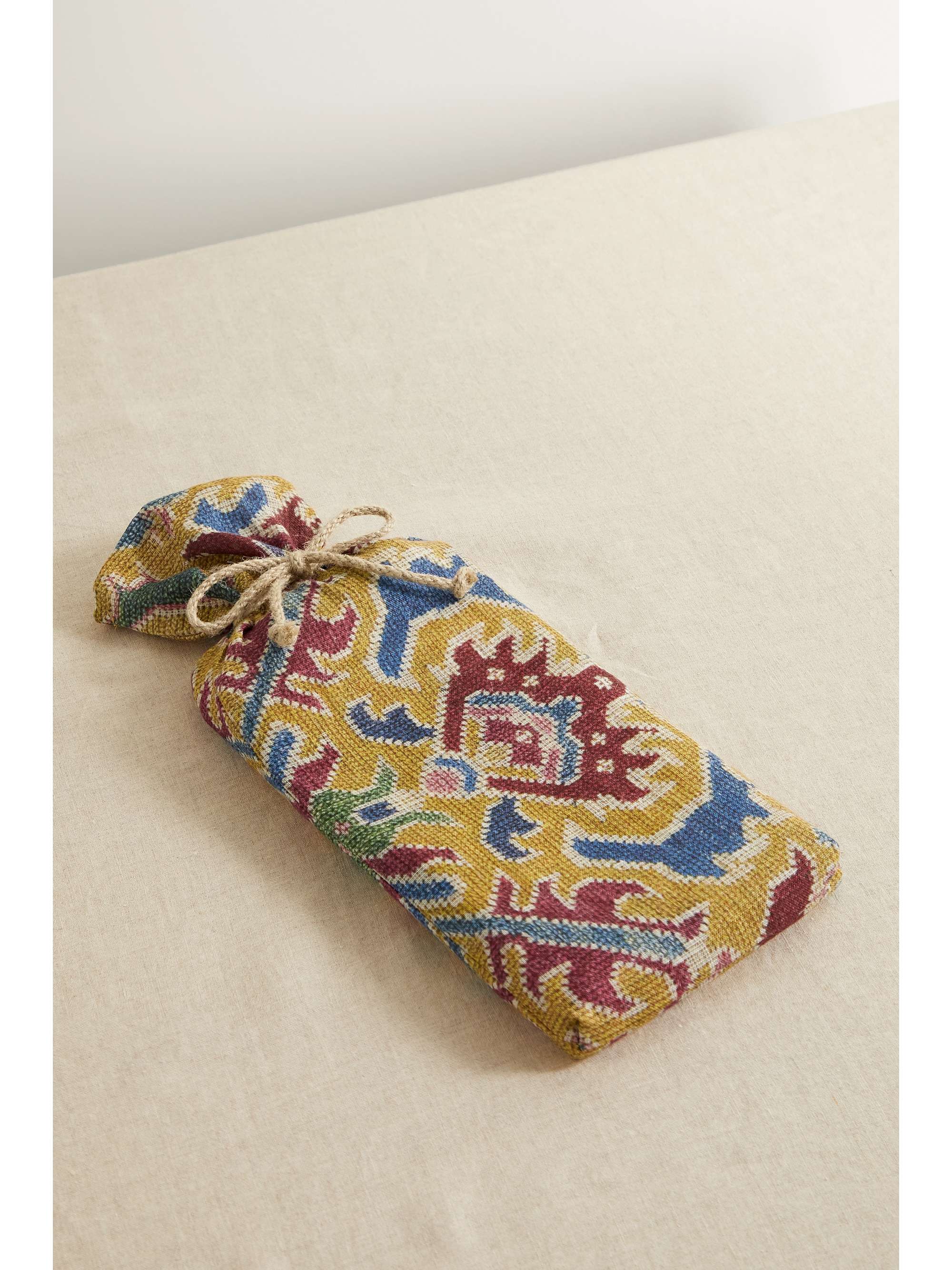 CABANA Fiamma set of four printed linen napkins