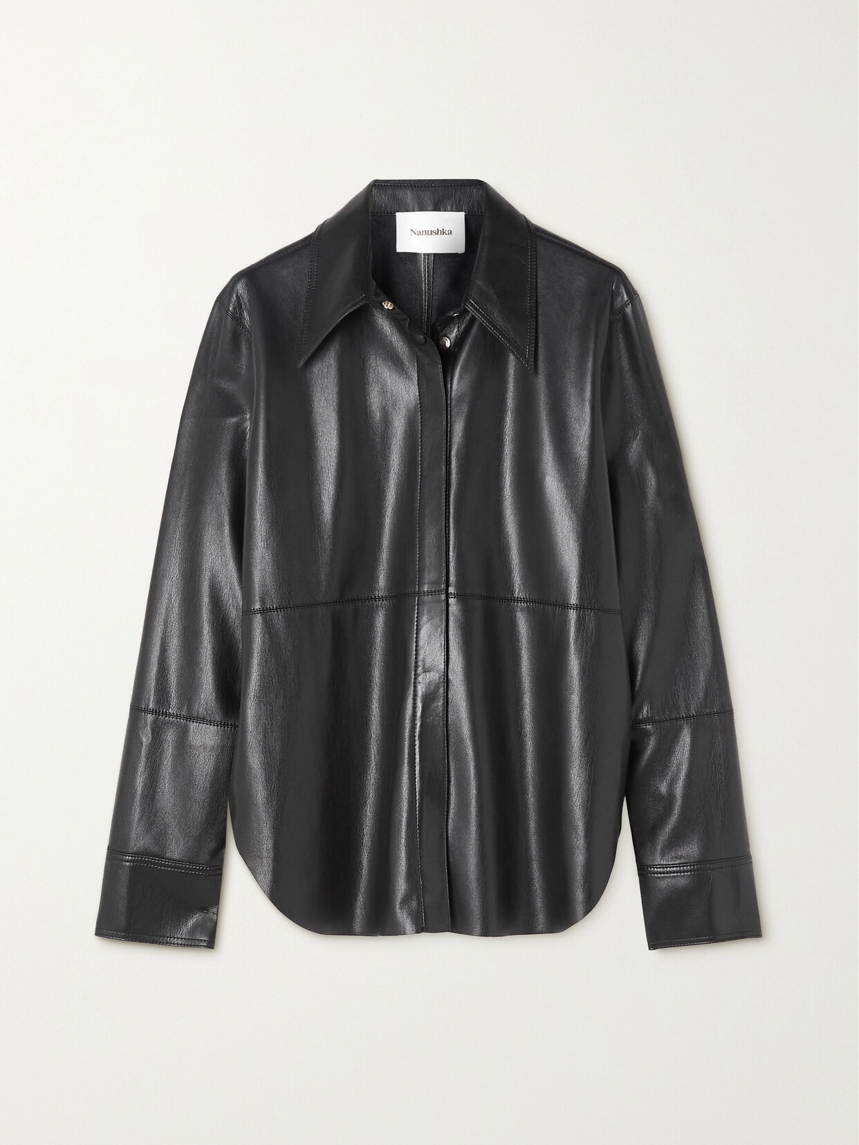 Nanushka - Vegan Leather Shirt - Black