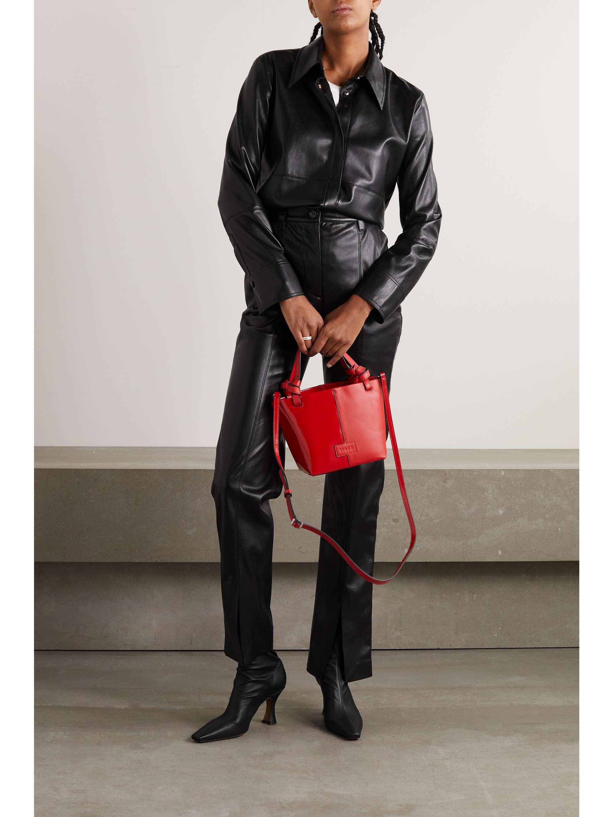 Vegan leather shirt