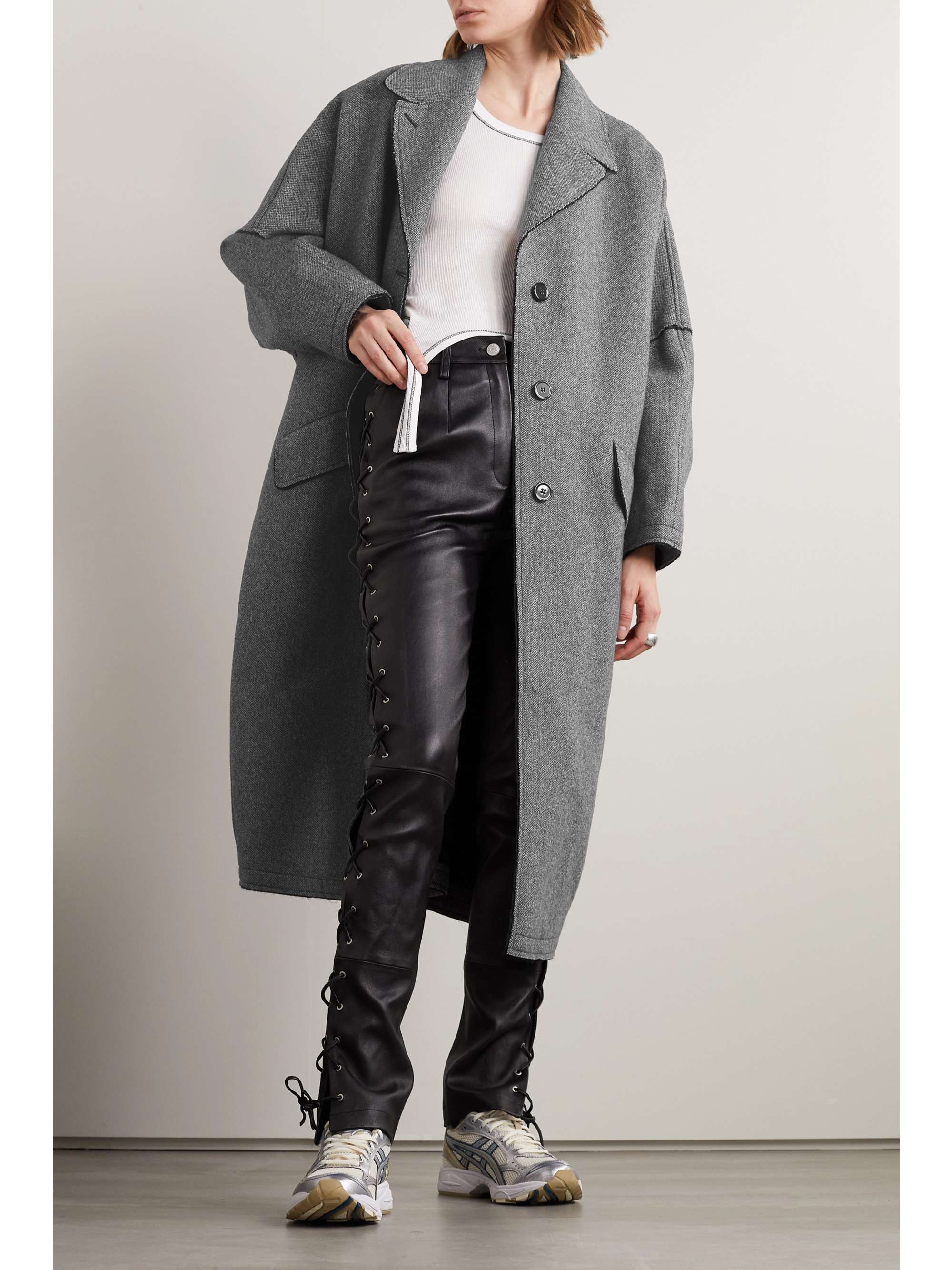 tweed coat with hood