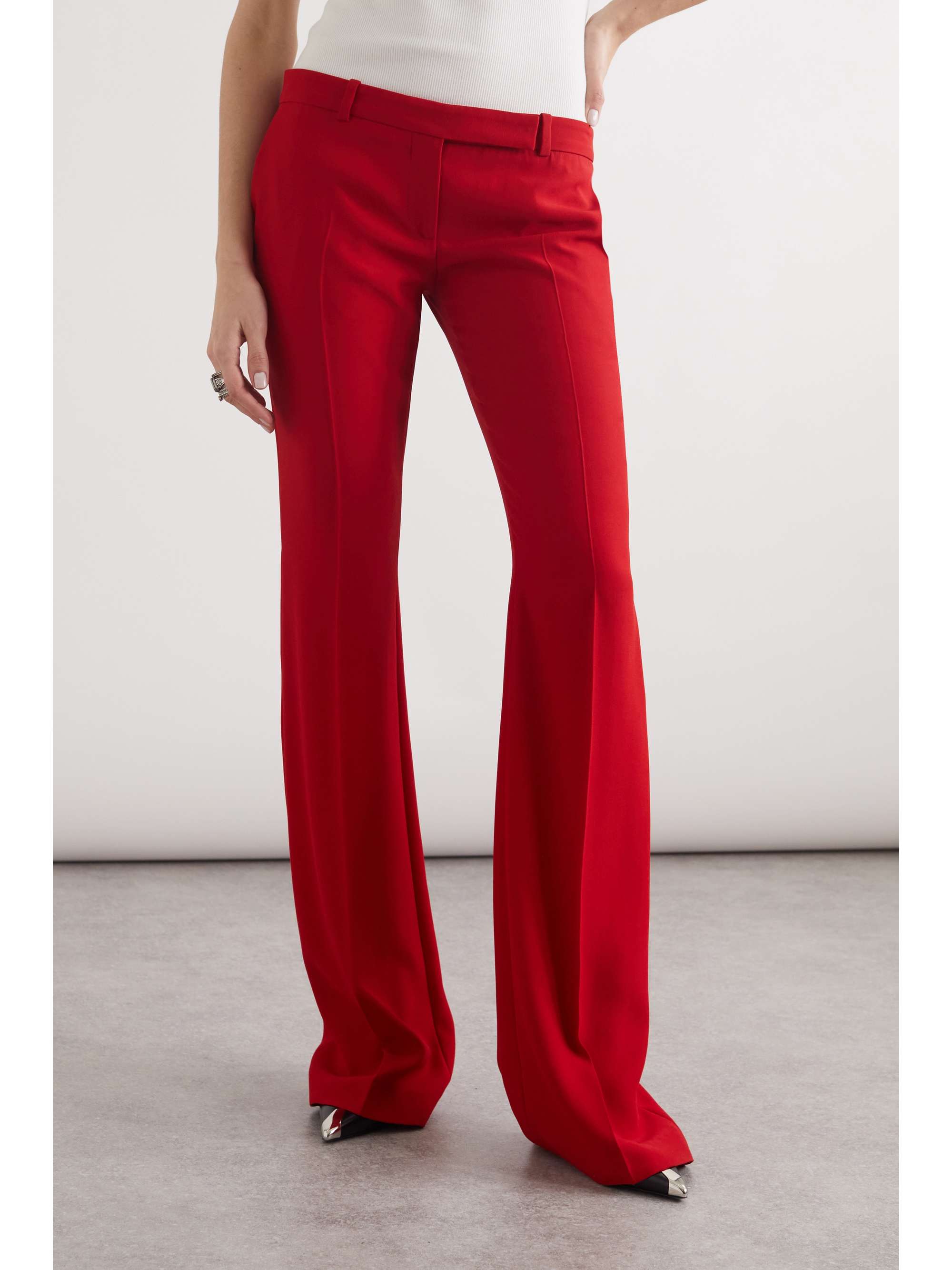 ALEXANDER MCQUEEN Crepe bootcut pants