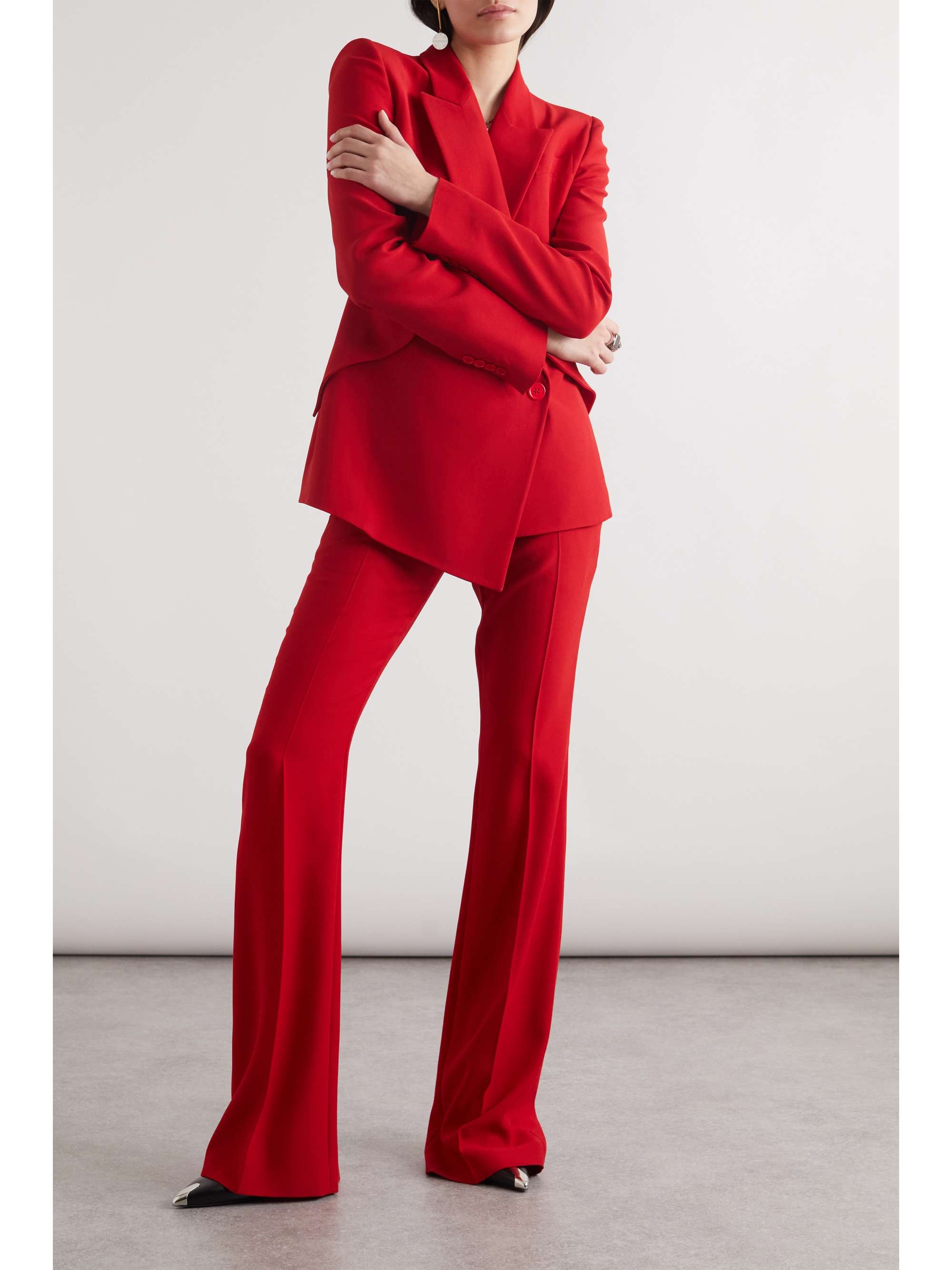 ALEXANDER MCQUEEN Crepe bootcut pants