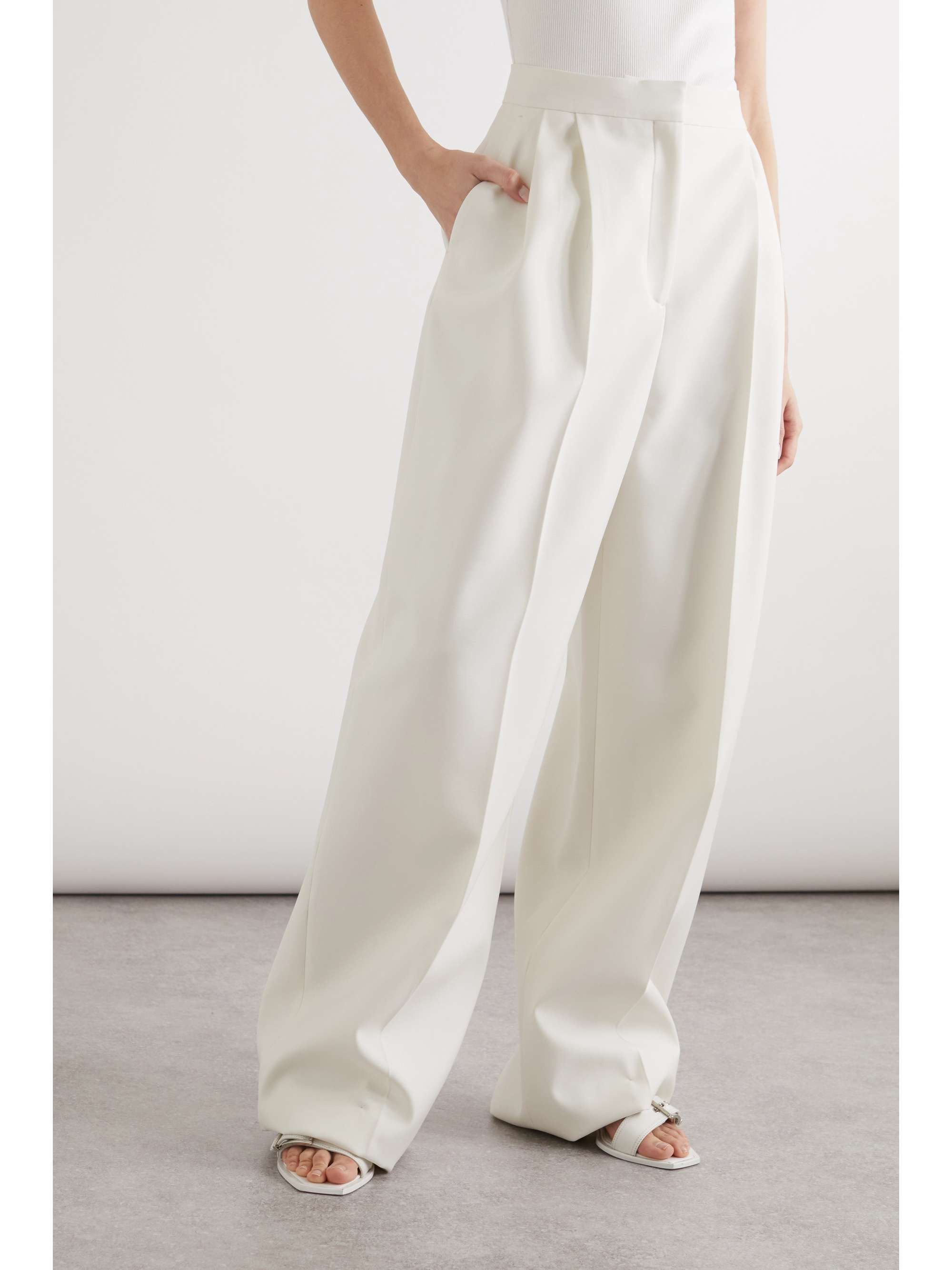 ALEXANDER MCQUEEN Pleated wool-twill straight-leg pants