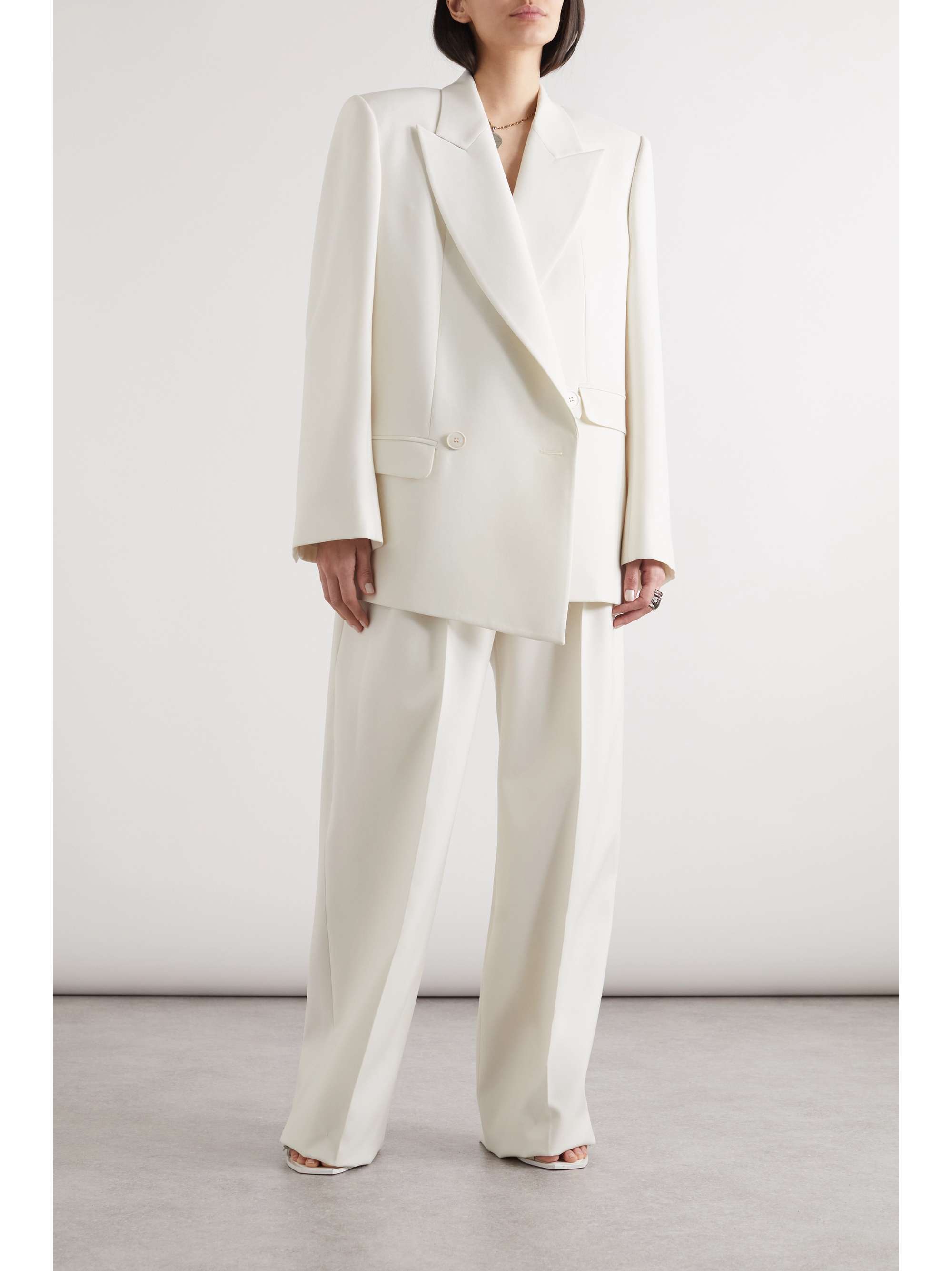 ALEXANDER MCQUEEN Pleated wool-twill straight-leg pants