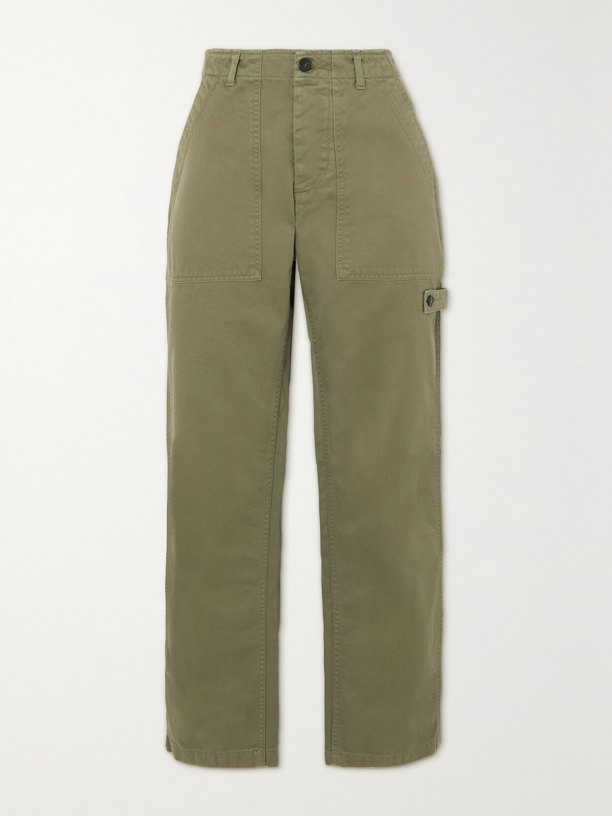 Fortela Jerry Cotton-twill Straight-leg Cargo Pants - Green
