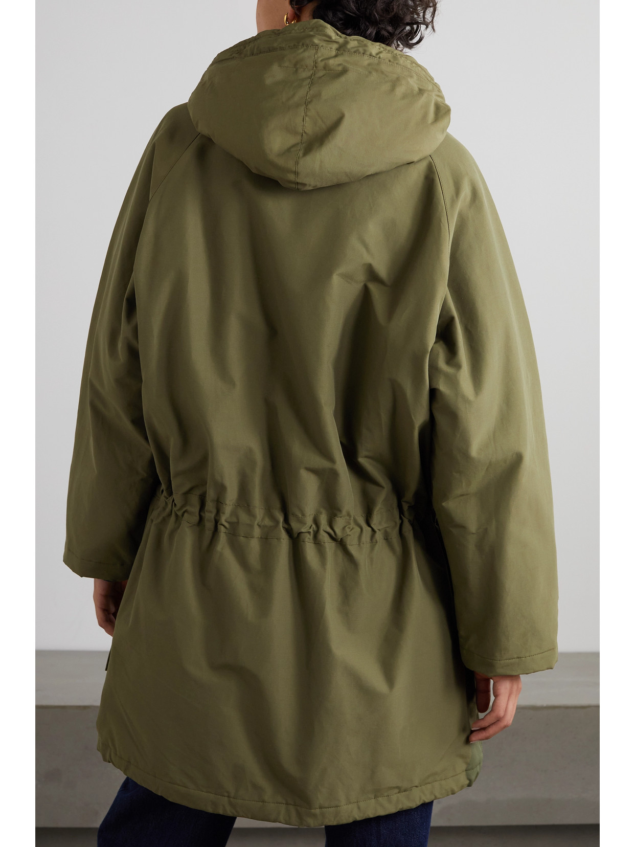 FORTELA FERGIE HOODED FAUX SHEARLING-LINED COTTON-BLEND CANVAS PARKA