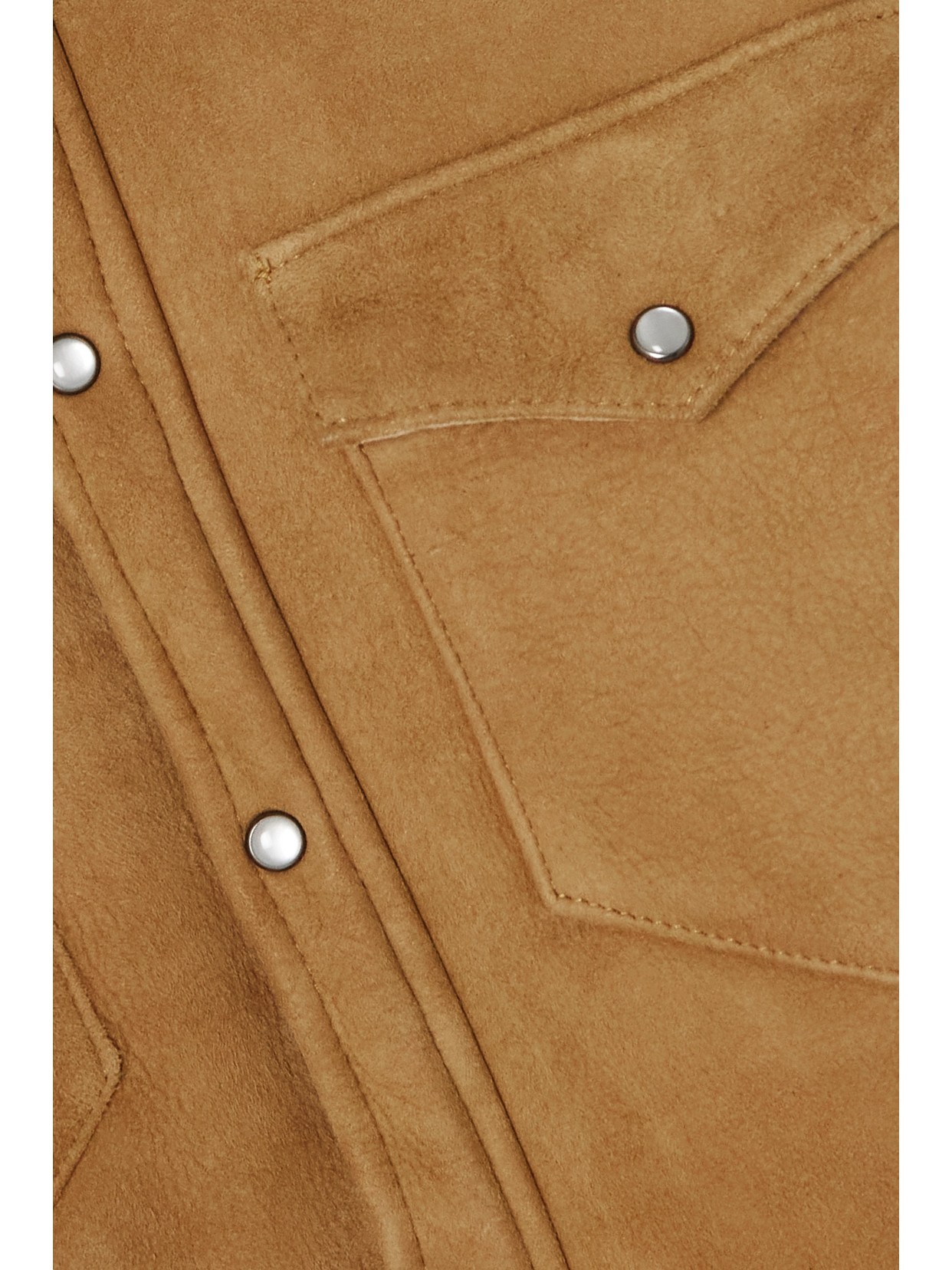 FORTELA LEATHER-TRIMMED SHEARLING JACKET