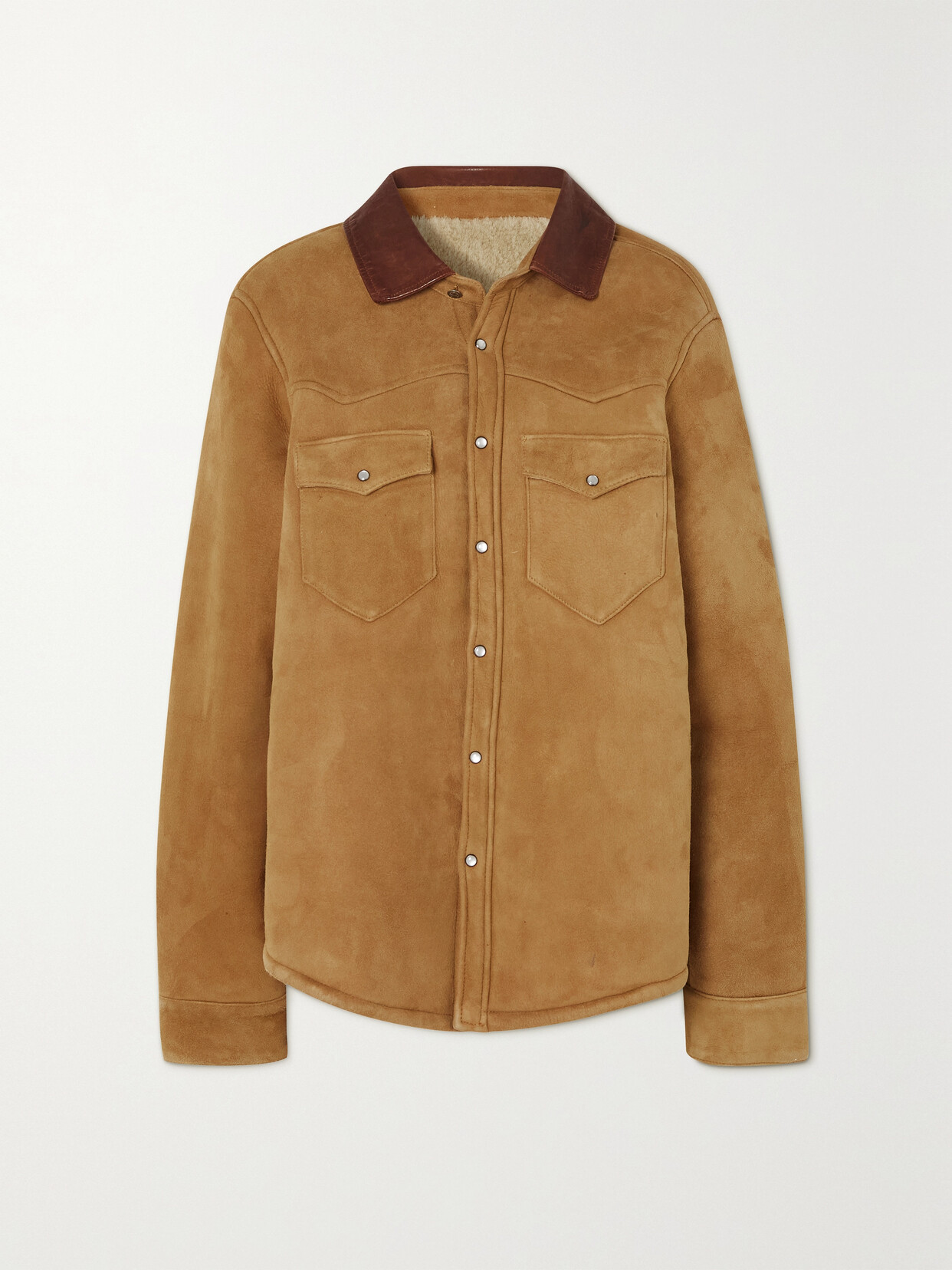 Fortela Shearl Leather-trimmed Shearling Jacket In Neutrals