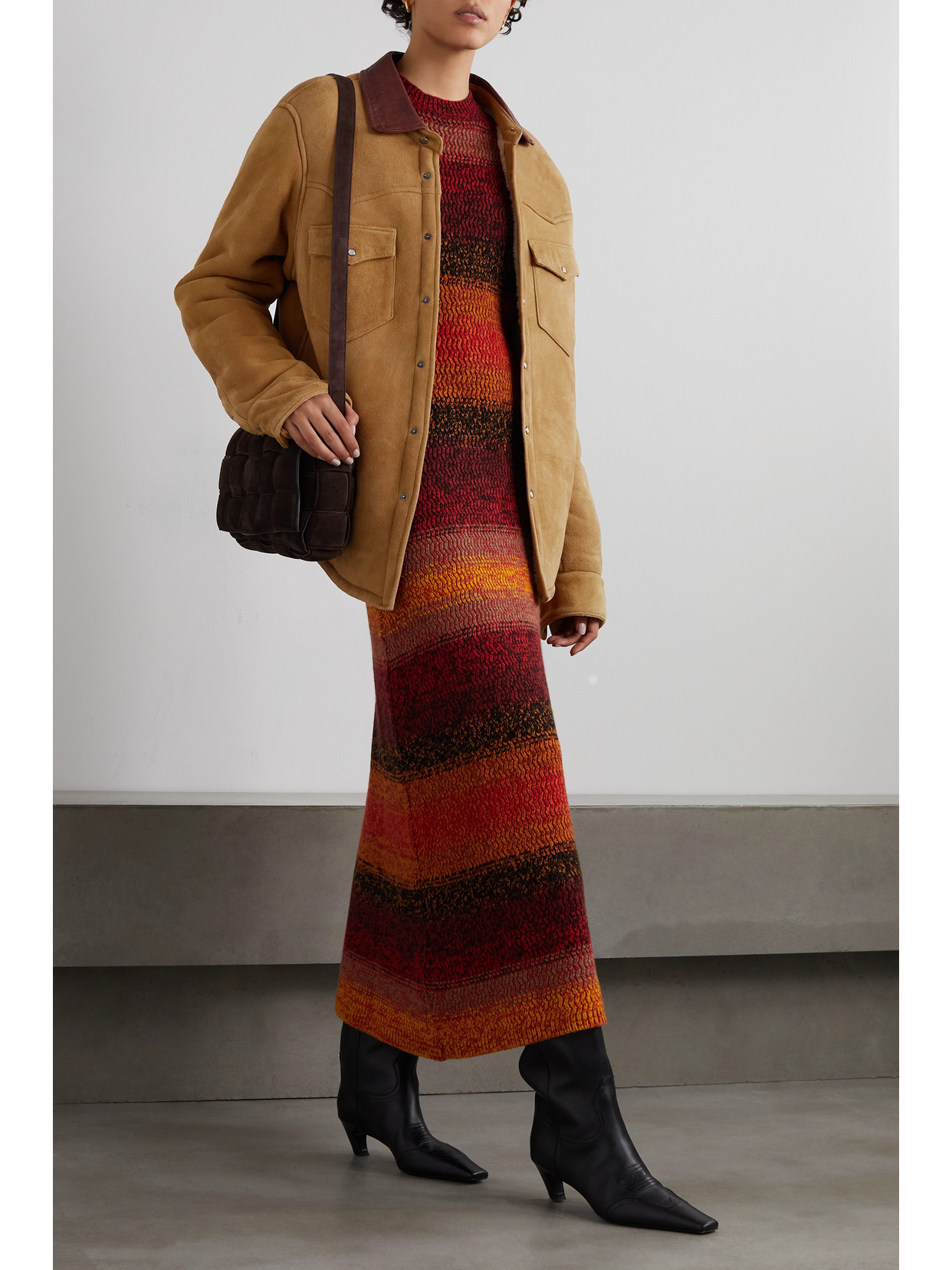Fortela Shearl Leather-trimmed Shearling Jacket In Neutrals