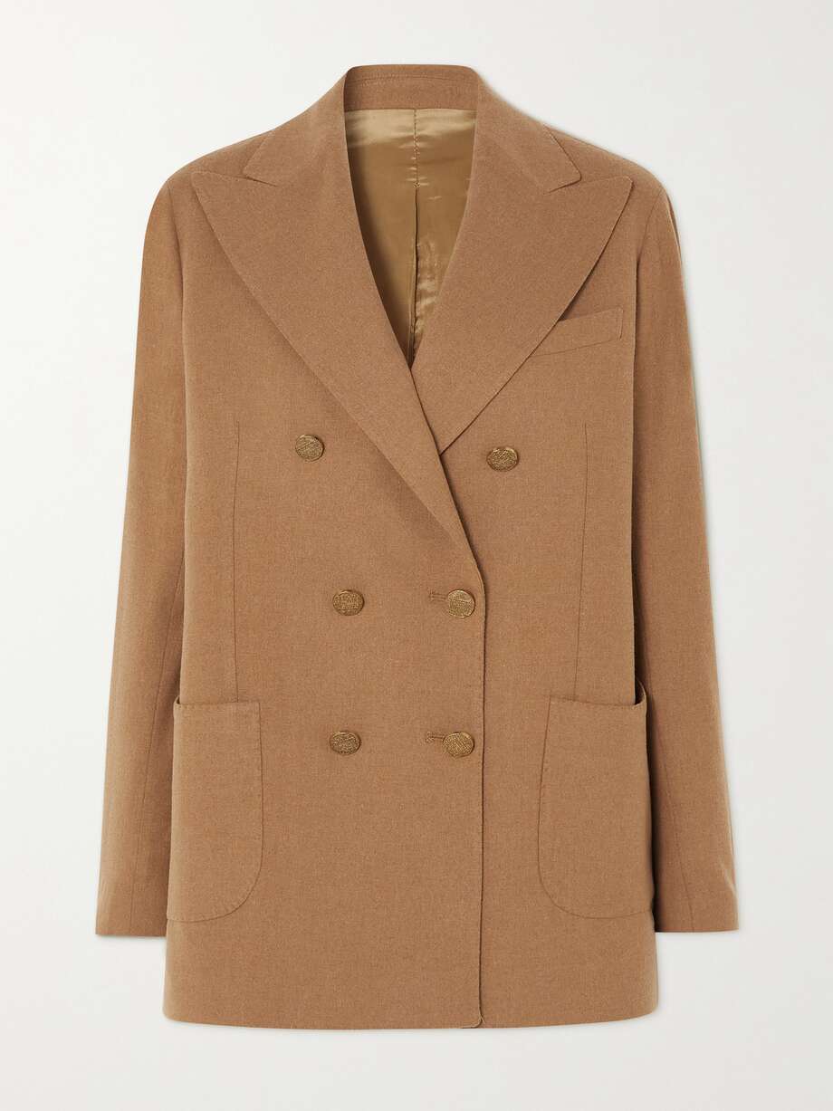 net-a-porter.com | Bobbie Double-Breasted Woven Blazer