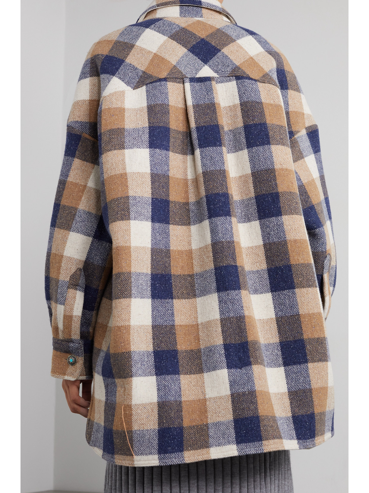 FORTELA MARGOT CHECKED WOOL-BLEND JACKET