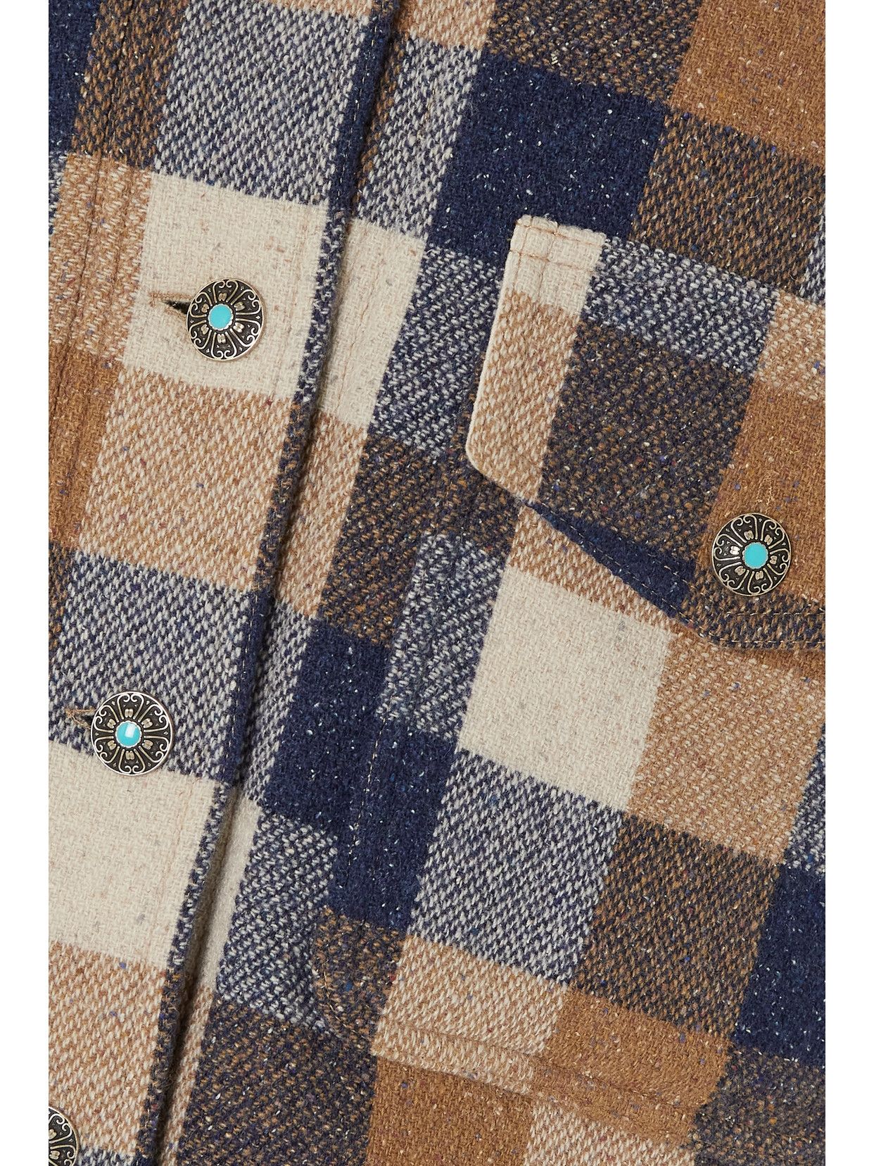 FORTELA MARGOT CHECKED WOOL-BLEND JACKET