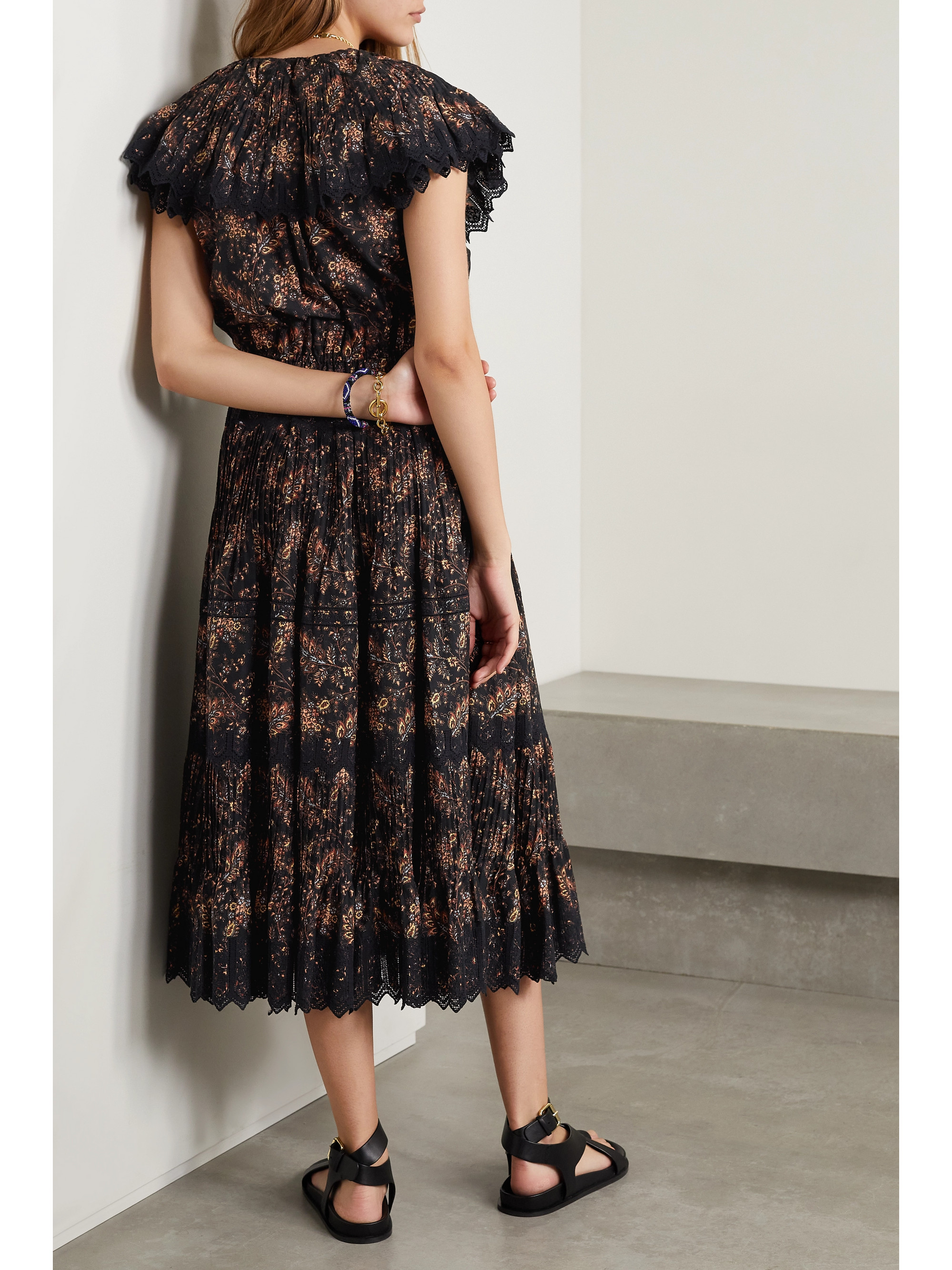 Ulla Johnson - Jacqueline tiered lace-trimmed paisley-print