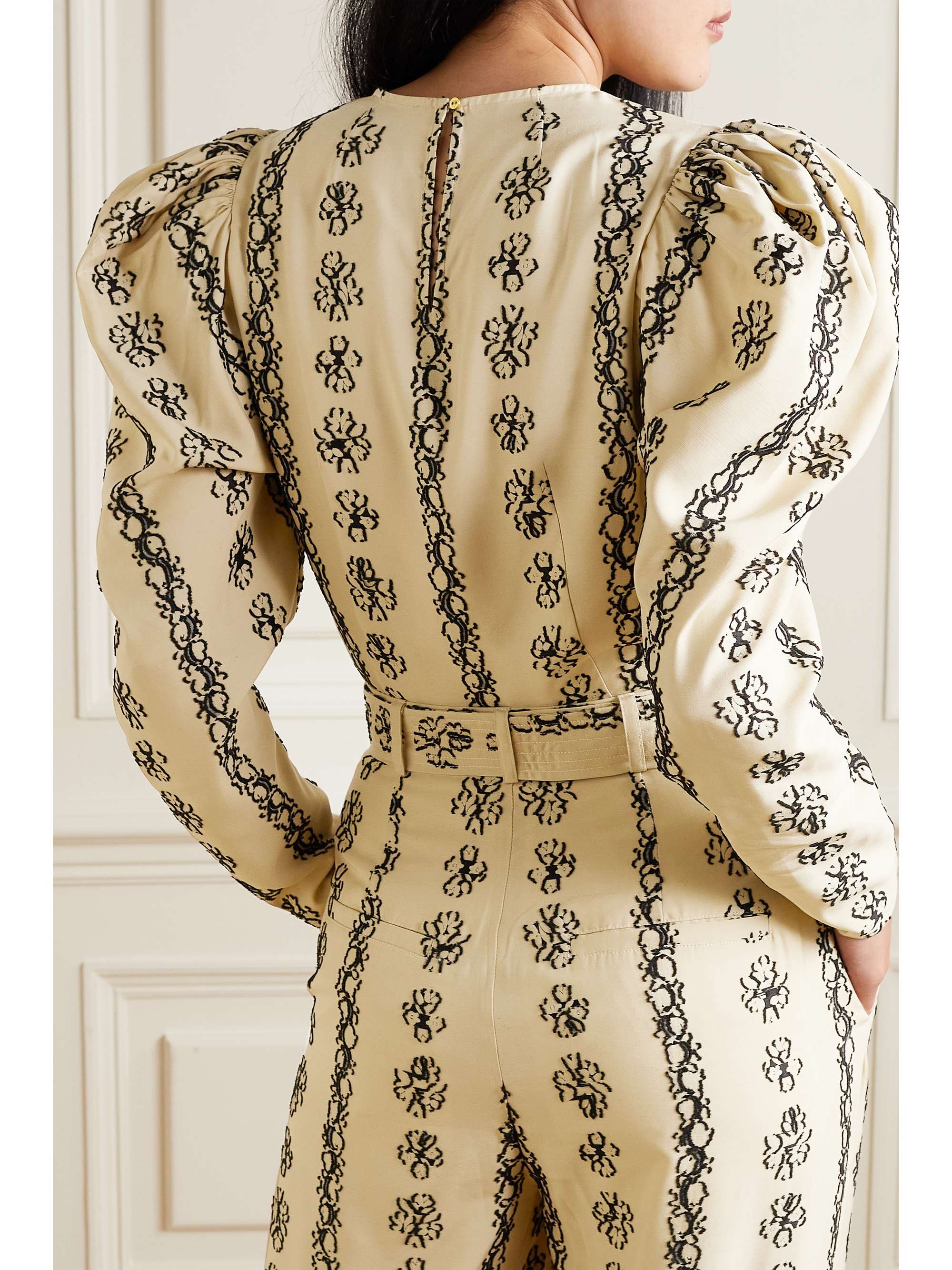 ULLA JOHNSON Layla fil coupé silk-blend blouse