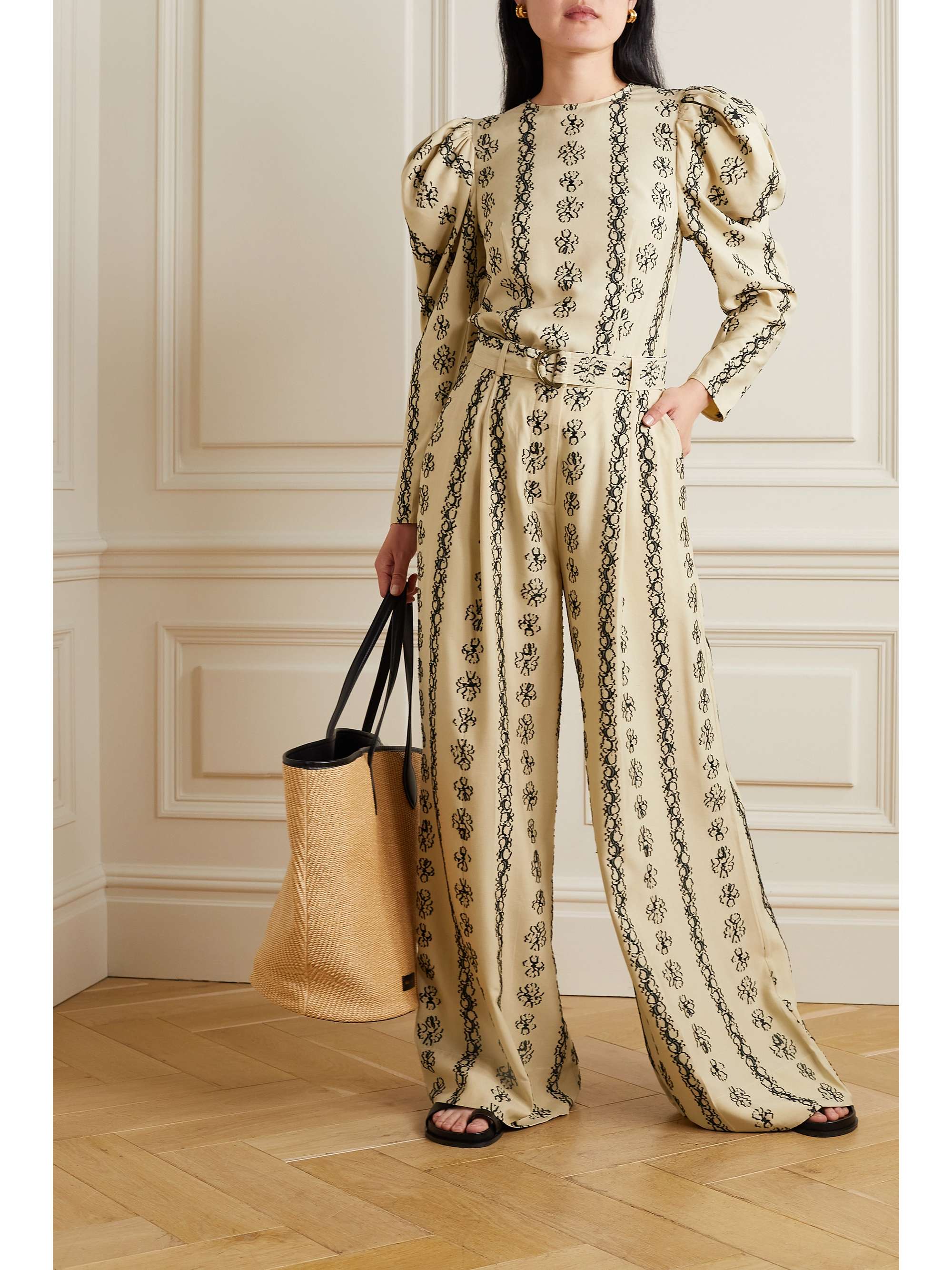 ULLA JOHNSON Layla fil coupé silk-blend blouse
