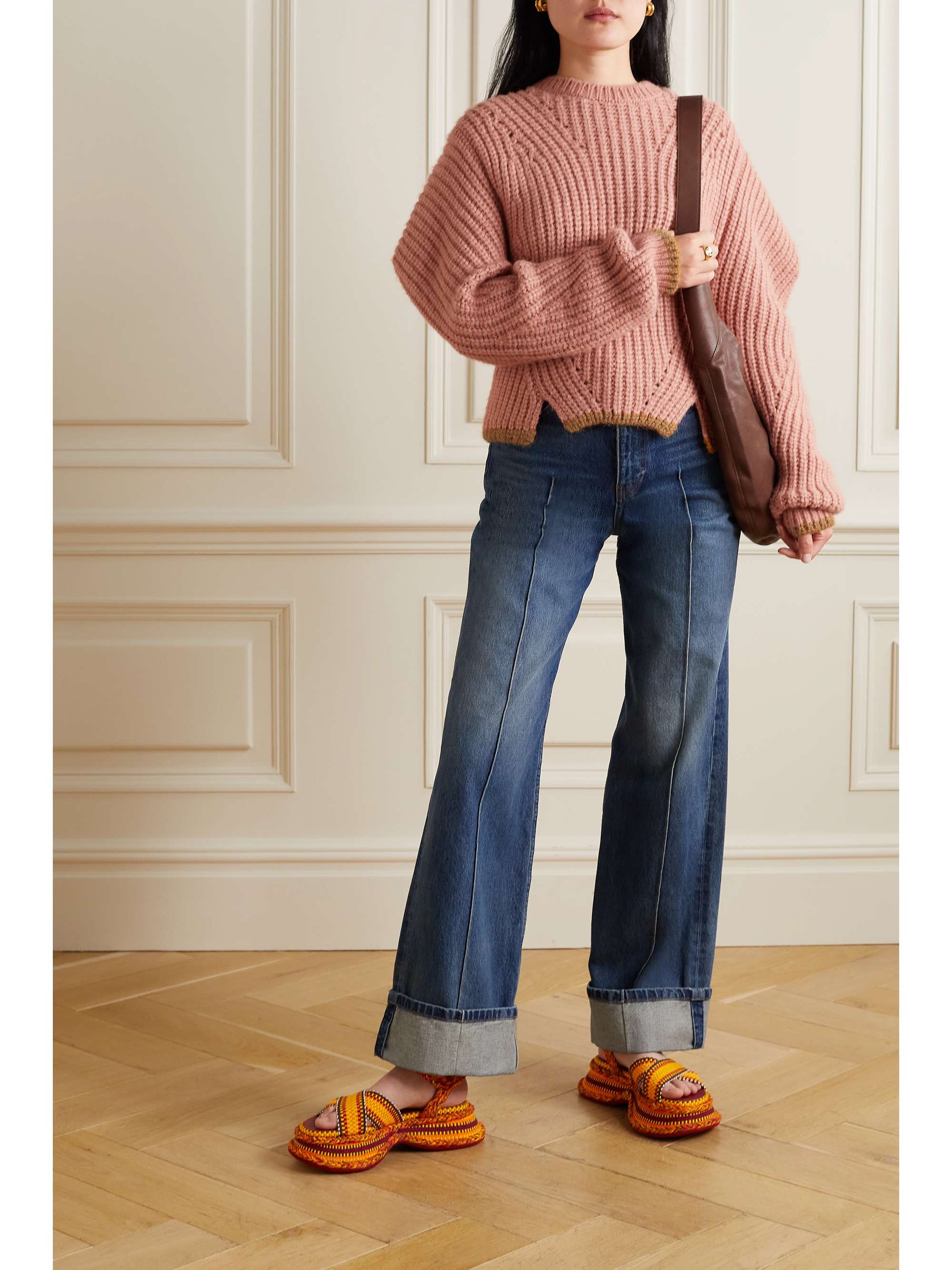 Blush Lorena ribbed alpaca-blend 