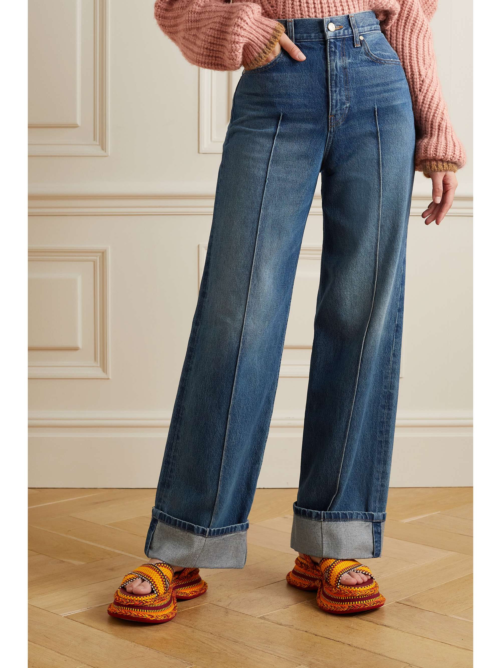 ULLA JOHNSON Jean large taille haute The Genevieve