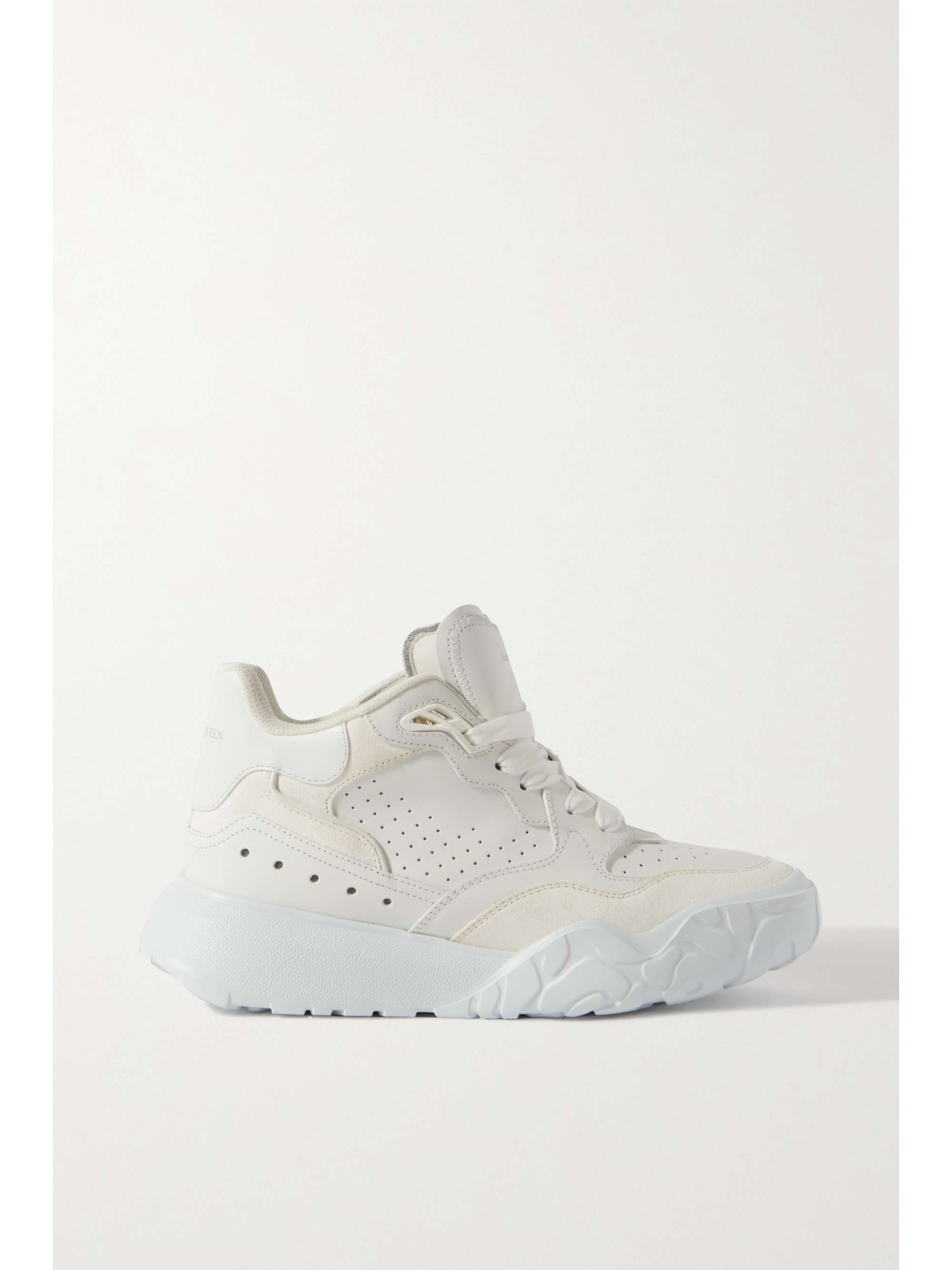 white perforated sneakers
