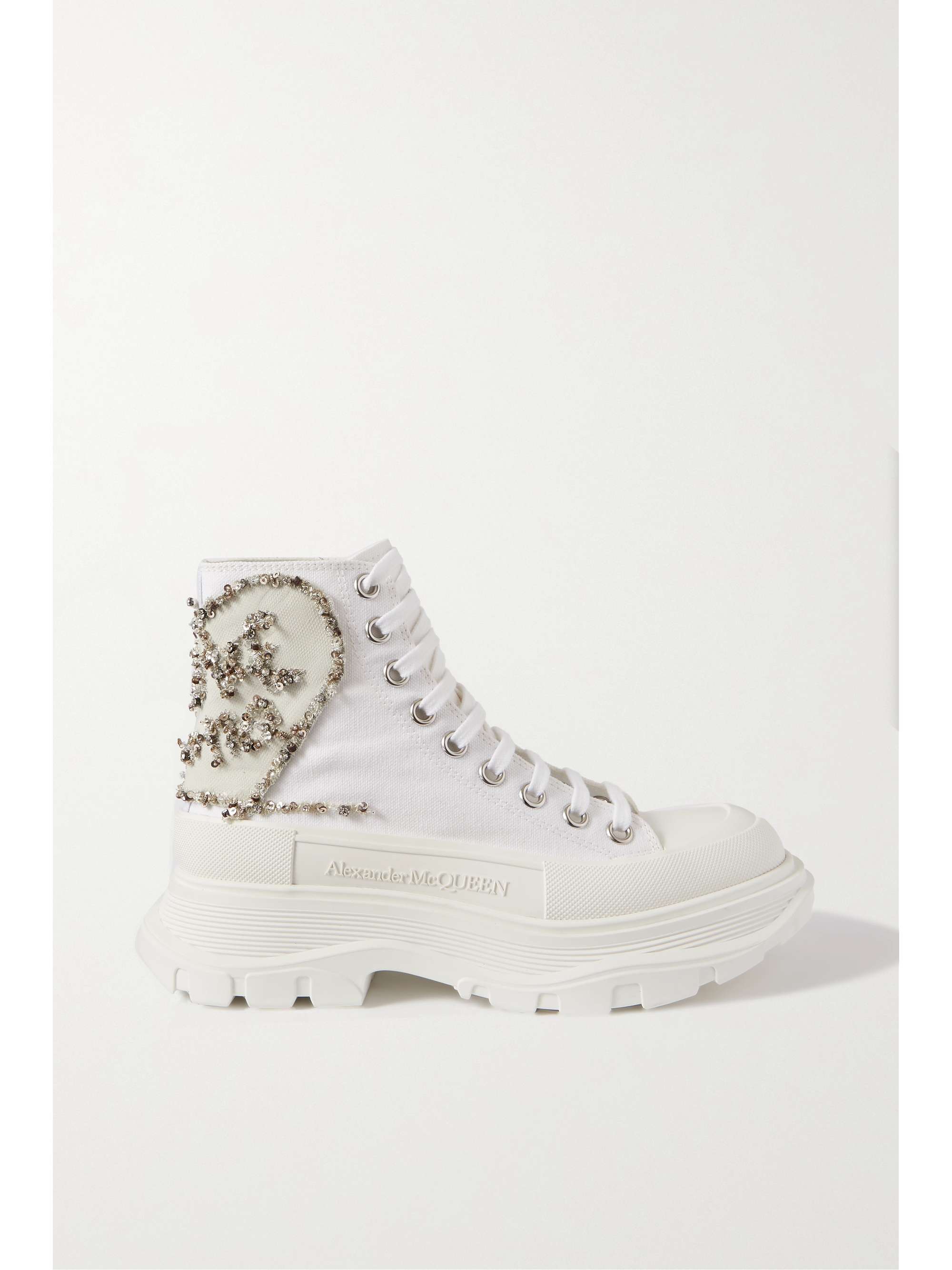 Alexander McQueen - Tread Slick Ankle Boots, Women , White